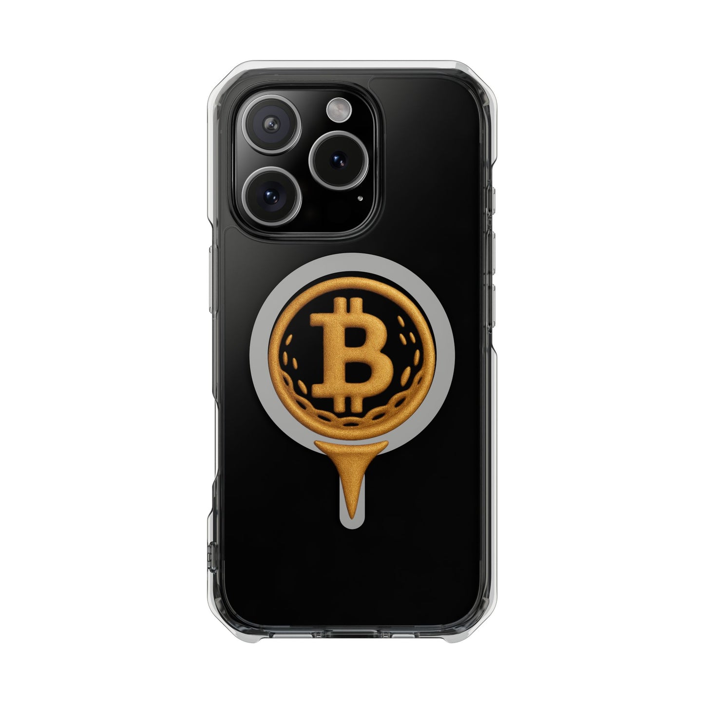 Bitcoin Magnetic Clear Impact Case for iPhone, Cryptocurrency Phone Cover, Tech Lovers