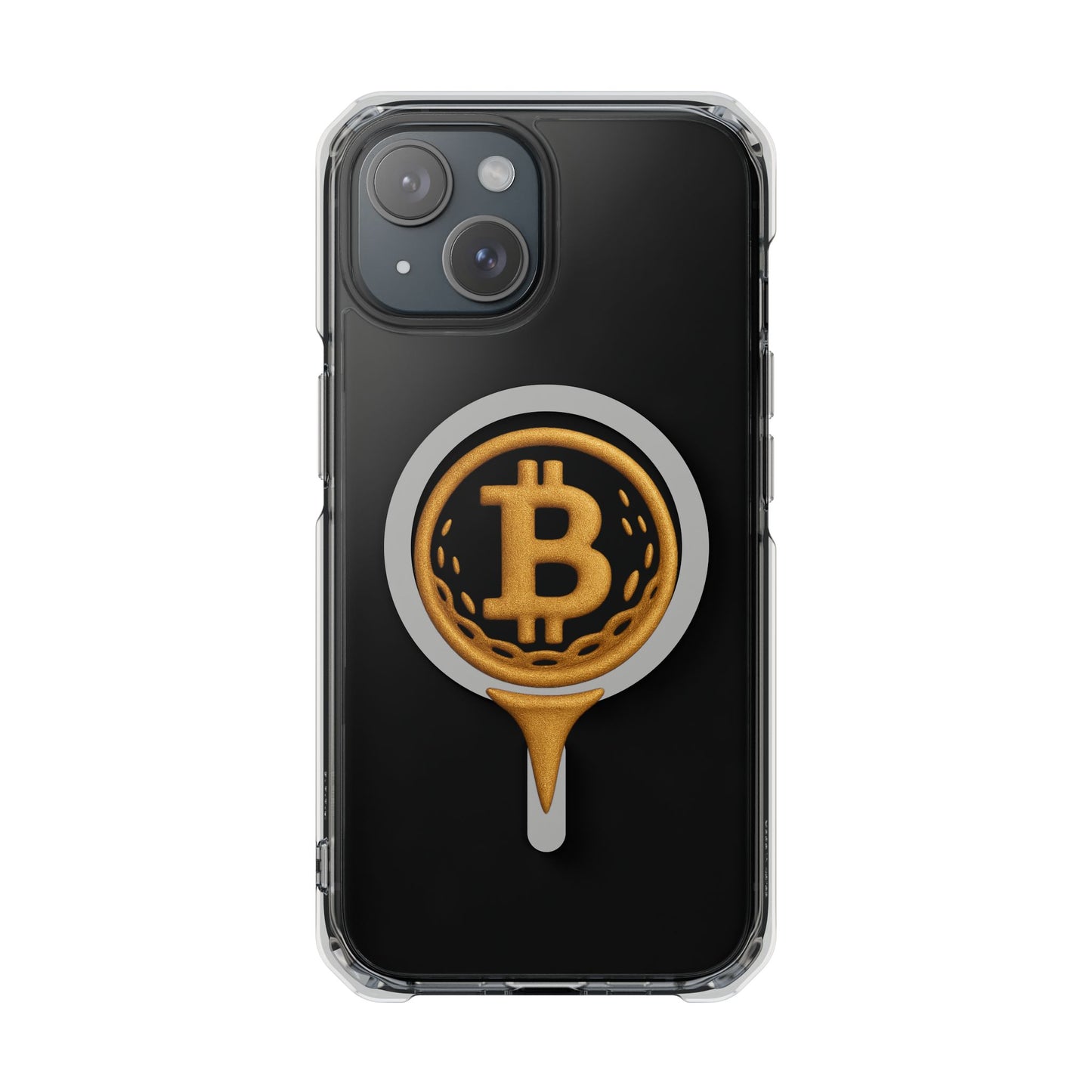 Bitcoin Magnetic Clear Impact Case for iPhone, Cryptocurrency Phone Cover, Tech Lovers
