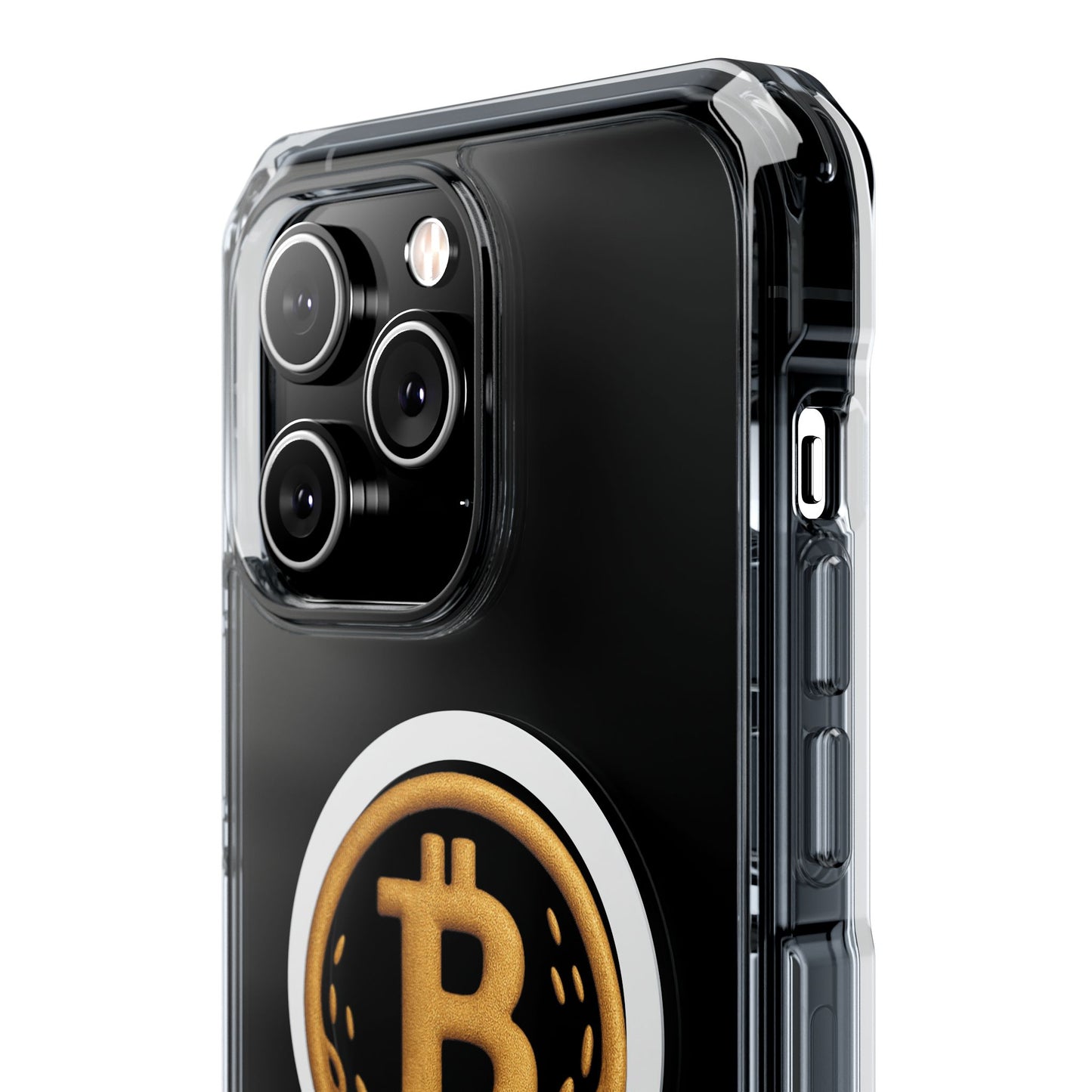 Bitcoin Magnetic Clear Impact Case for iPhone, Cryptocurrency Phone Cover, Tech Lovers