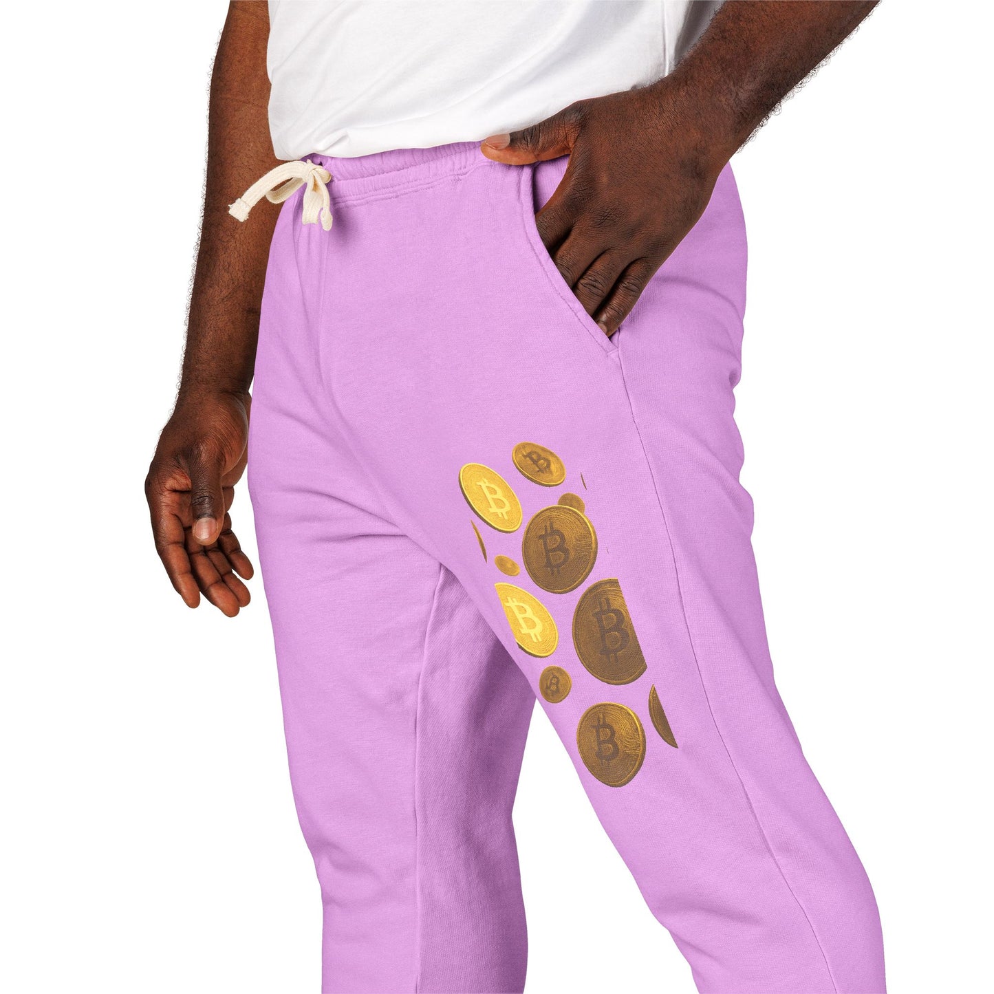Crypto/Bitcoin - Garment-Dyed Fleece Sweatpants