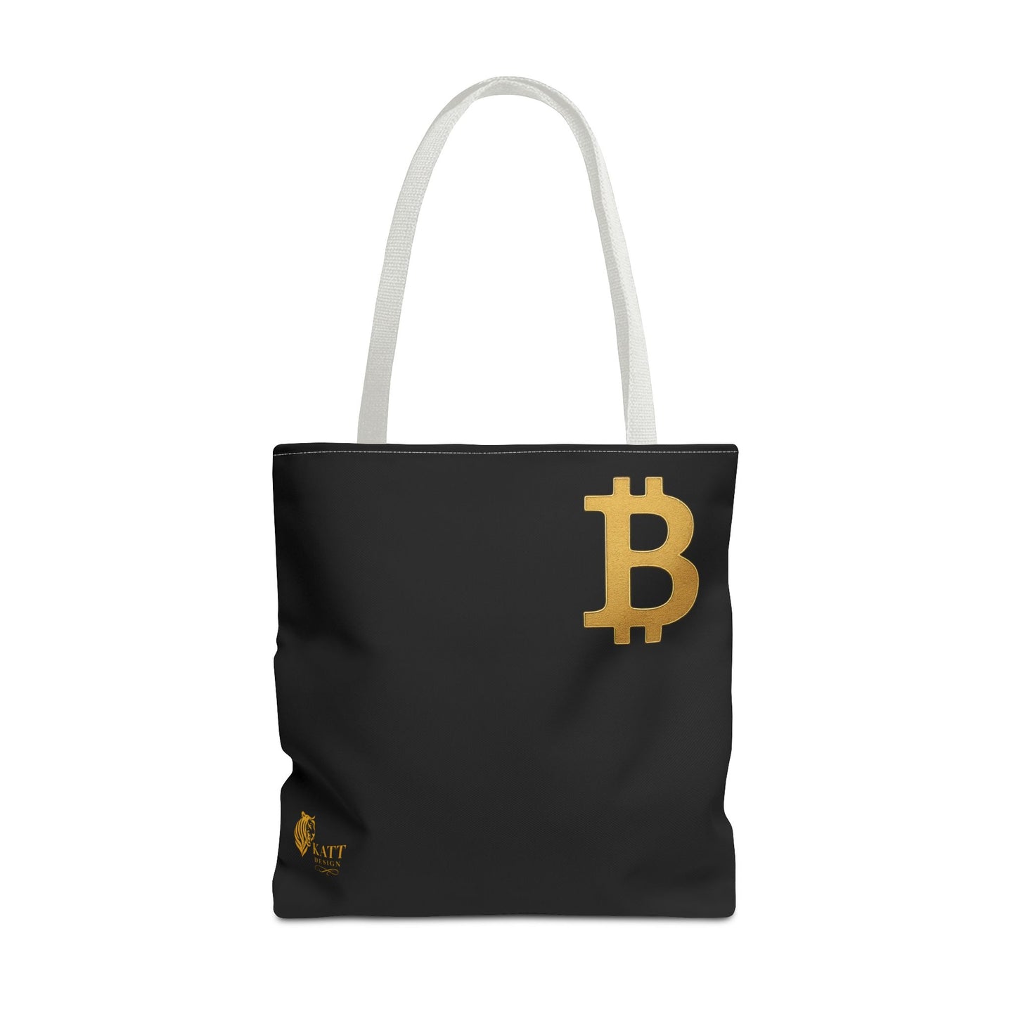 KATT Design, LLC - Cryptocurrency Tote Bag, Bitcoin, Eco-Friendly, Stylish Networker, AOP Design, Perfect for Tech Lovers
