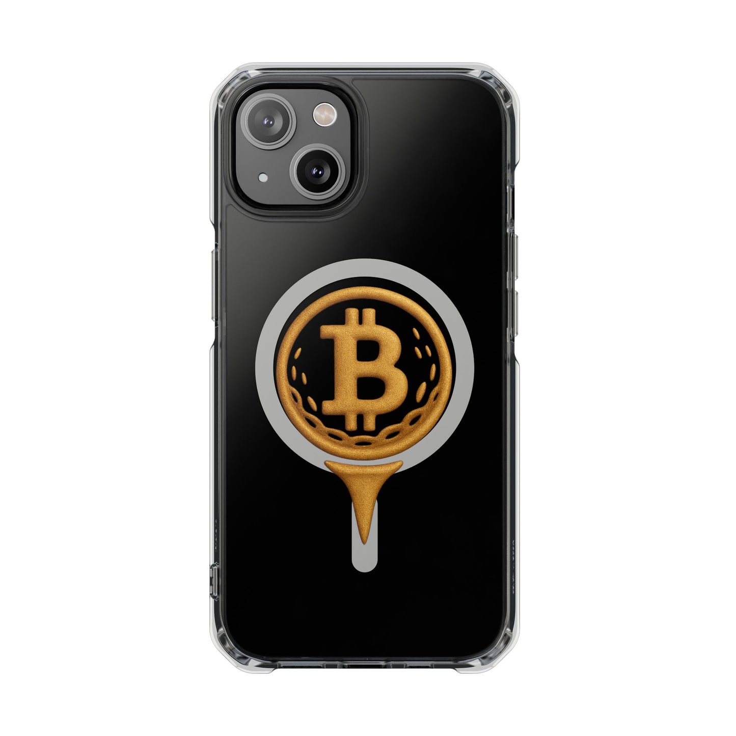 Bitcoin Magnetic Clear Impact Case for iPhone, Cryptocurrency Phone Cover, Tech Lovers