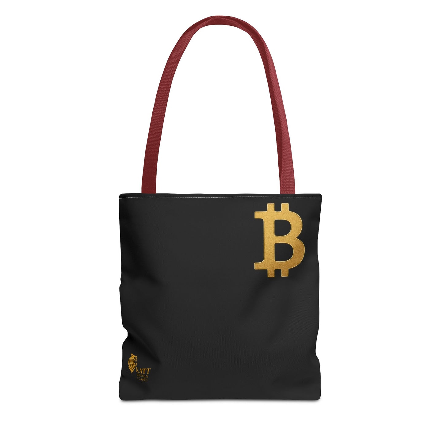 KATT Design, LLC - Cryptocurrency Tote Bag, Bitcoin, Eco-Friendly, Stylish Networker, AOP Design, Perfect for Tech Lovers