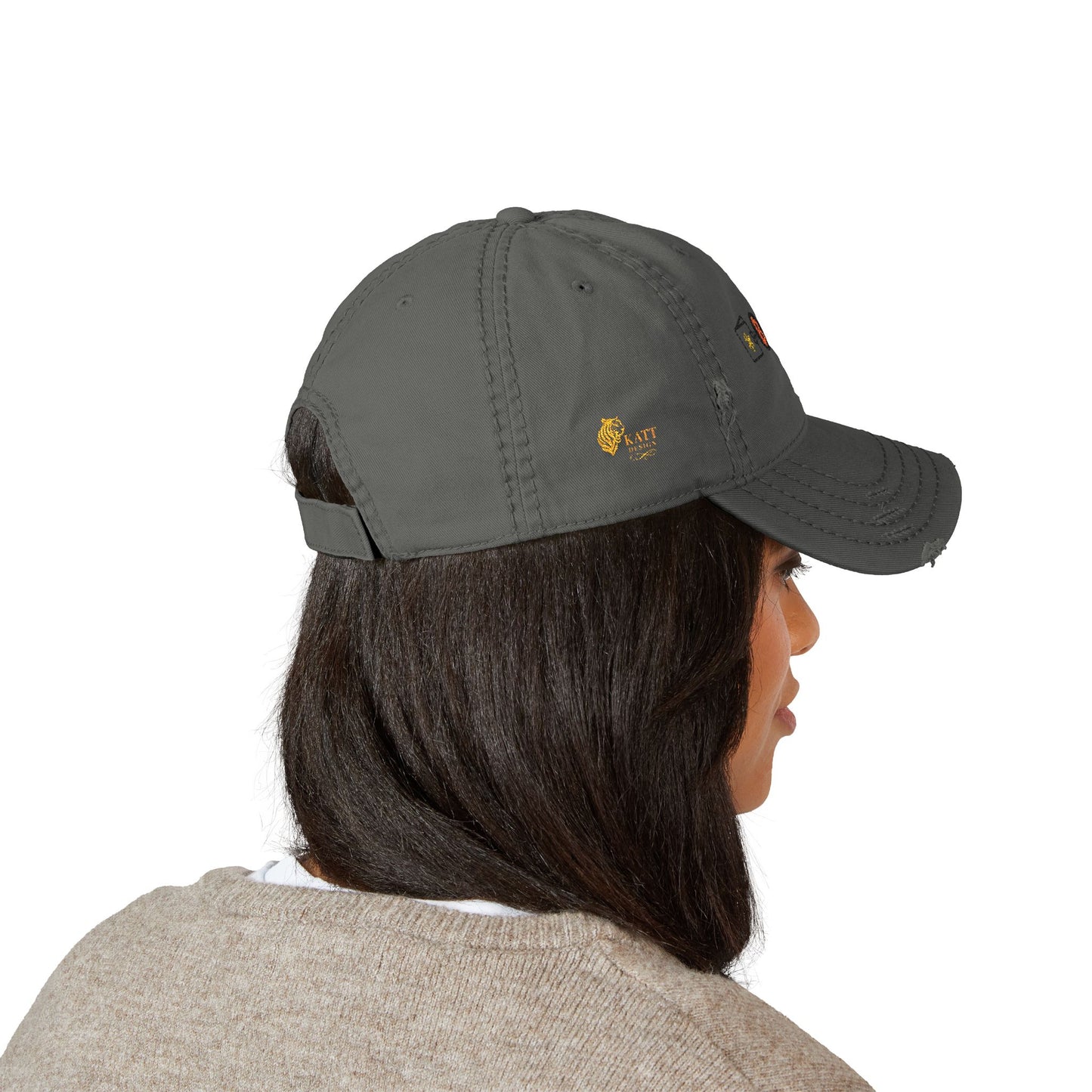 Cold Wallet Non Deficiam; "I Will Not Fail"; Distressed Hat with Bitcoin Embroidery, Casual Cap, Tech Enthusiasts, Adjustable Unisex Hat