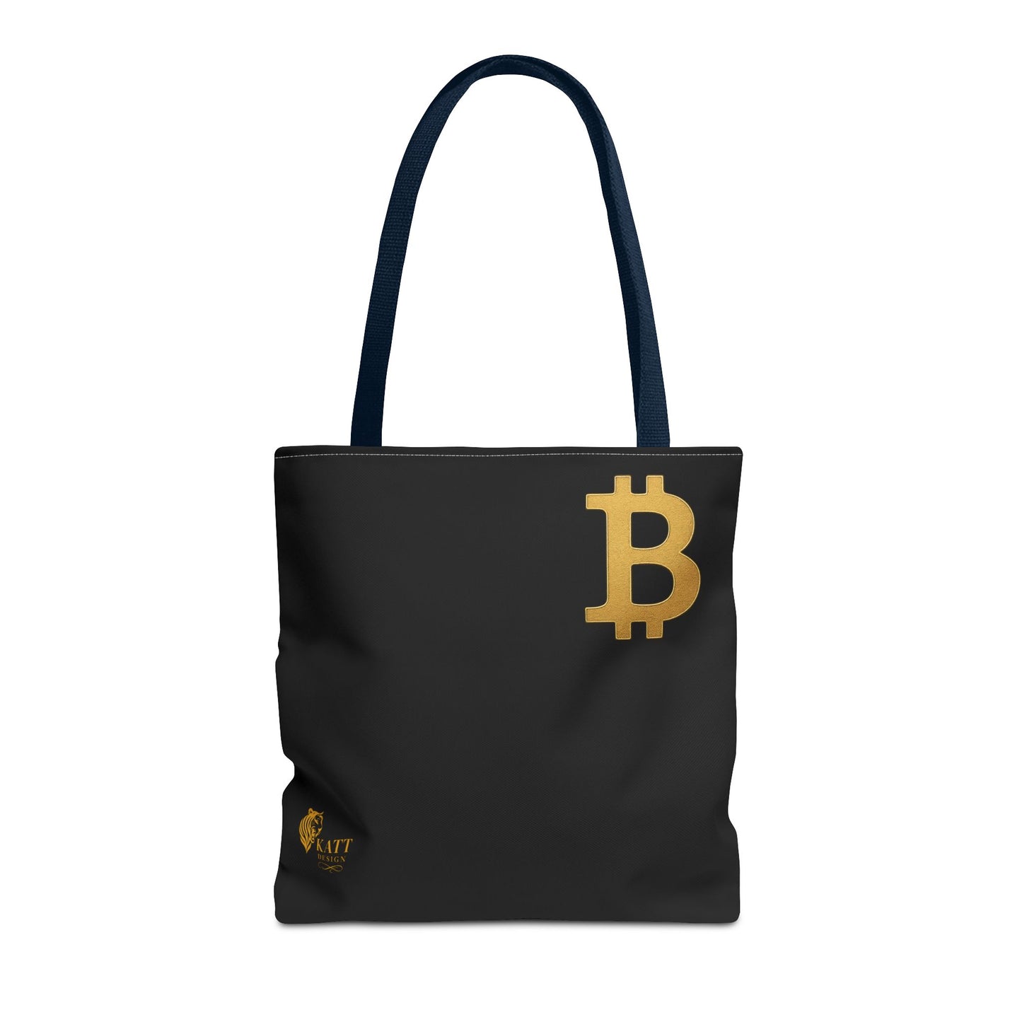 KATT Design, LLC - Cryptocurrency Tote Bag, Bitcoin, Eco-Friendly, Stylish Networker, AOP Design, Perfect for Tech Lovers