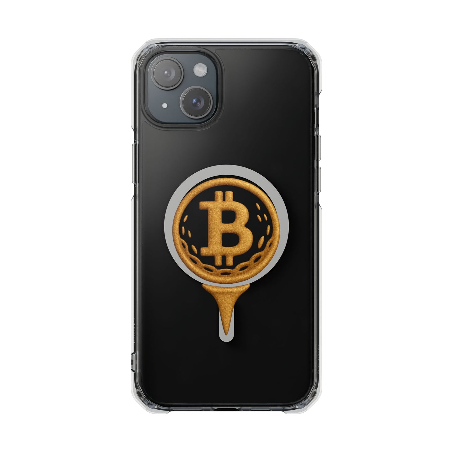 Bitcoin Magnetic Clear Impact Case for iPhone, Cryptocurrency Phone Cover, Tech Lovers