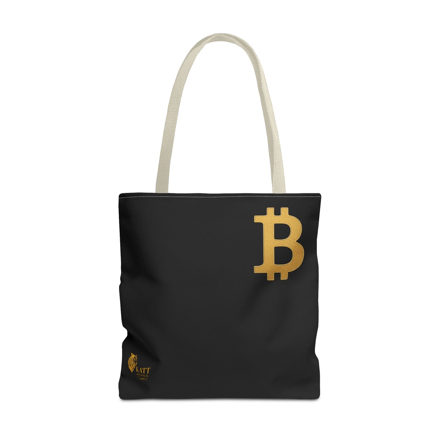 KATT Design, LLC - Cryptocurrency Tote Bag, Bitcoin, Eco-Friendly, Stylish Networker, AOP Design, Perfect for Tech Lovers