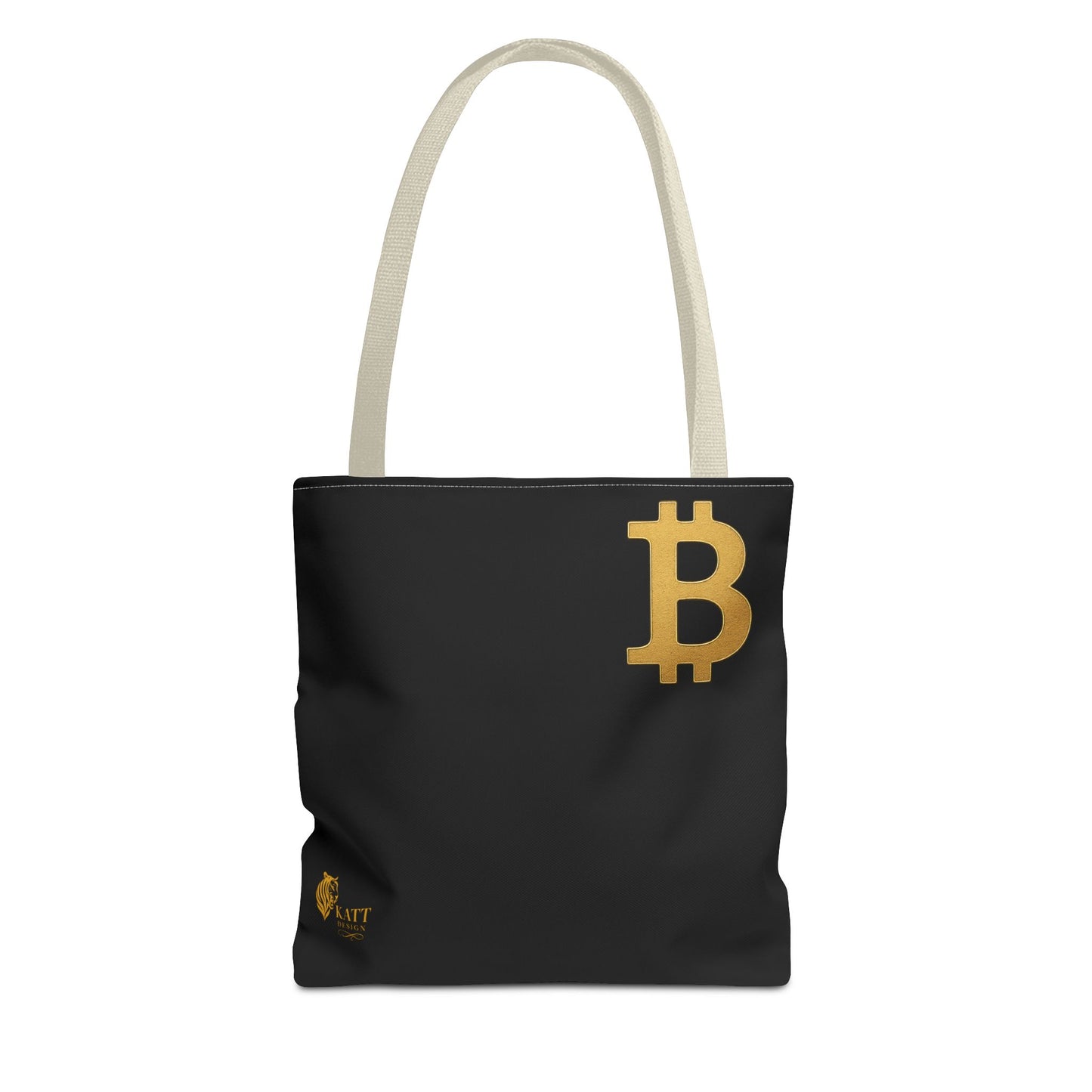 KATT Design, LLC - Cryptocurrency Tote Bag, Bitcoin, Eco-Friendly, Stylish Networker, AOP Design, Perfect for Tech Lovers