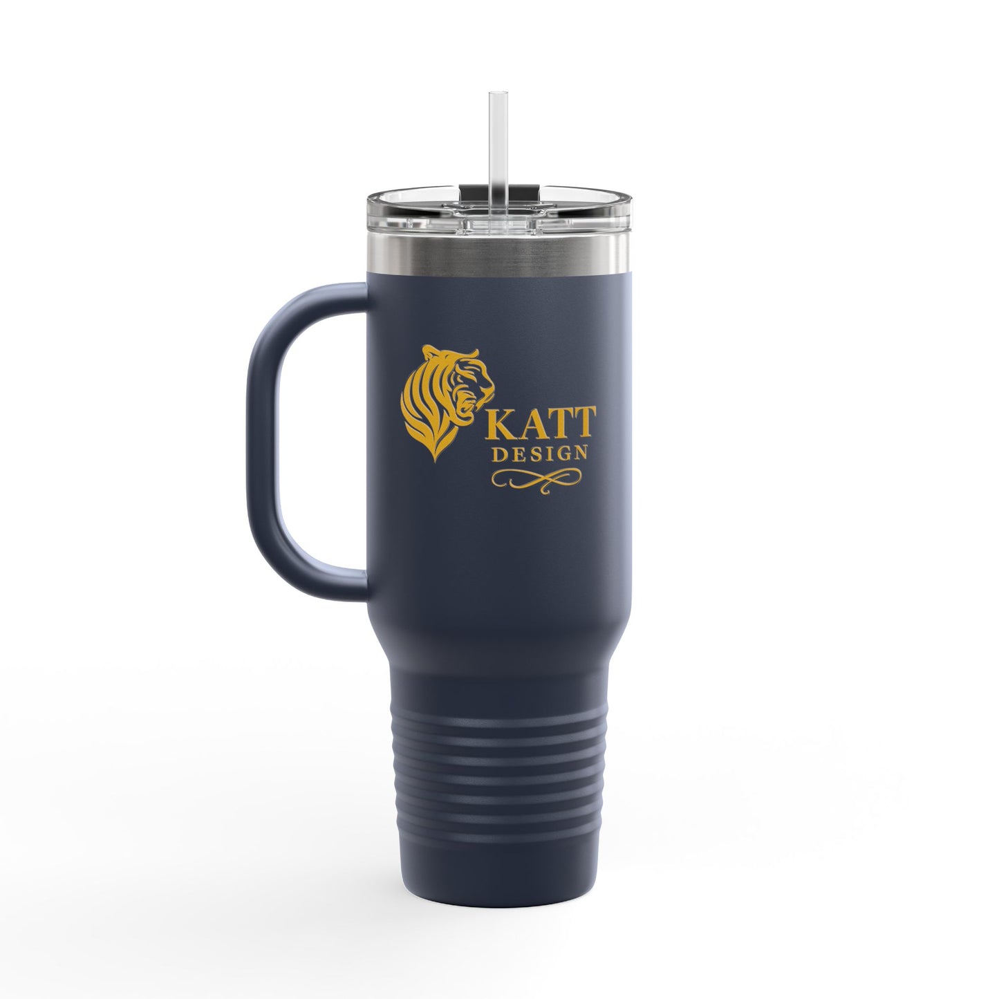 Fortitudo; "Strength" KATT Design, LLC - Insulated Travel Mug with Strength Motif - Perfect for Coffee Lovers, Gifts, On-the-Go Hydration, Outdoor Adventures