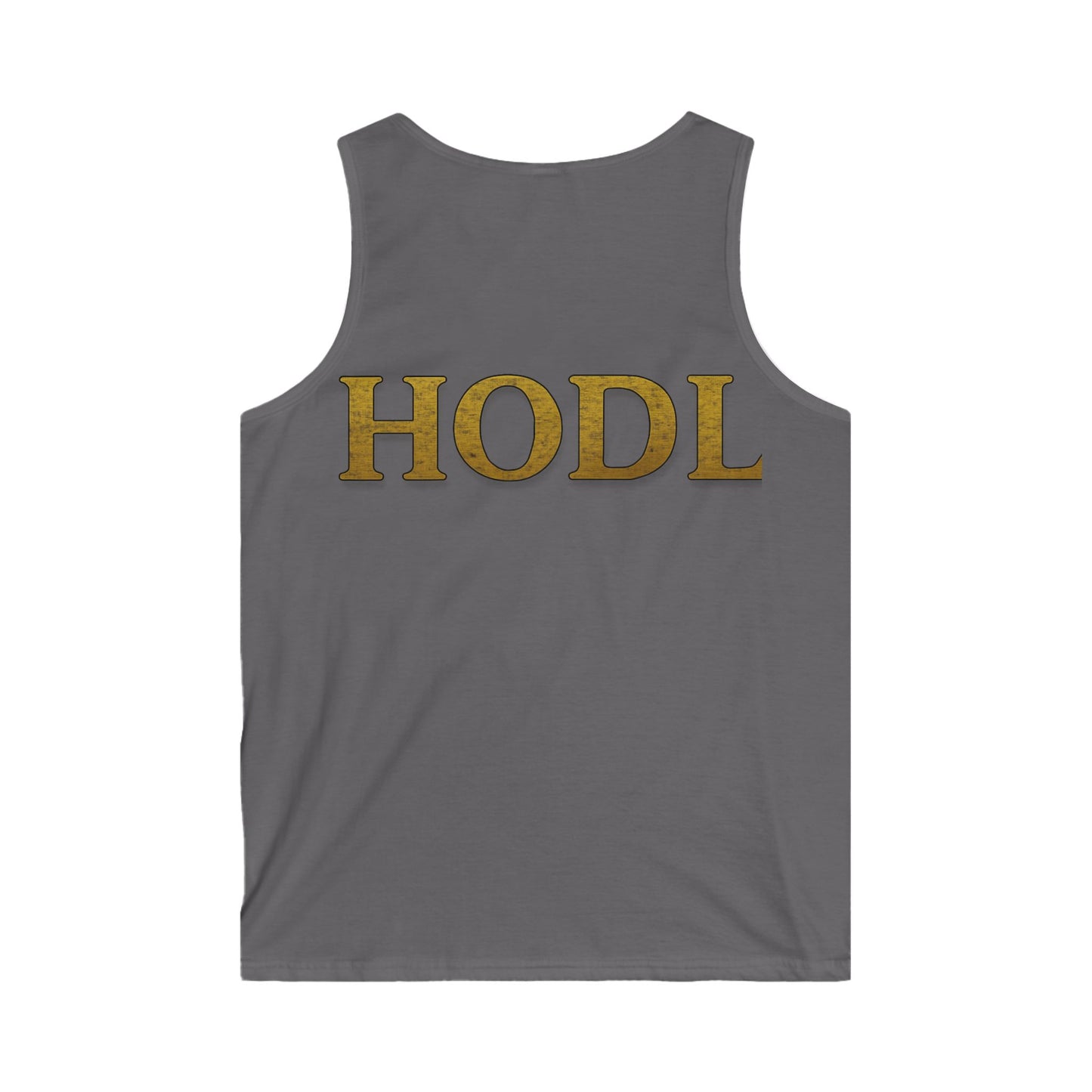Men's Crypto HODL Tank Top - Cool Bitcoin Apparel for Crypto Enthusiasts, Gym Wear, Gift for Him, Trendy Workout Top