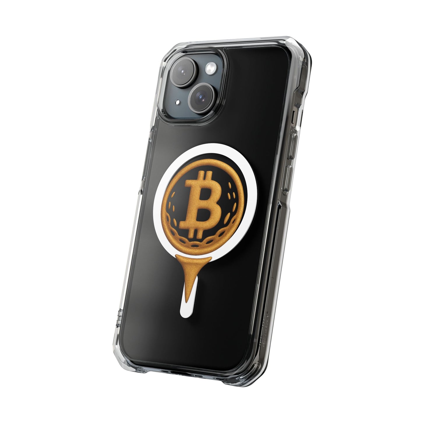 Bitcoin Magnetic Clear Impact Case for iPhone, Cryptocurrency Phone Cover, Tech Lovers