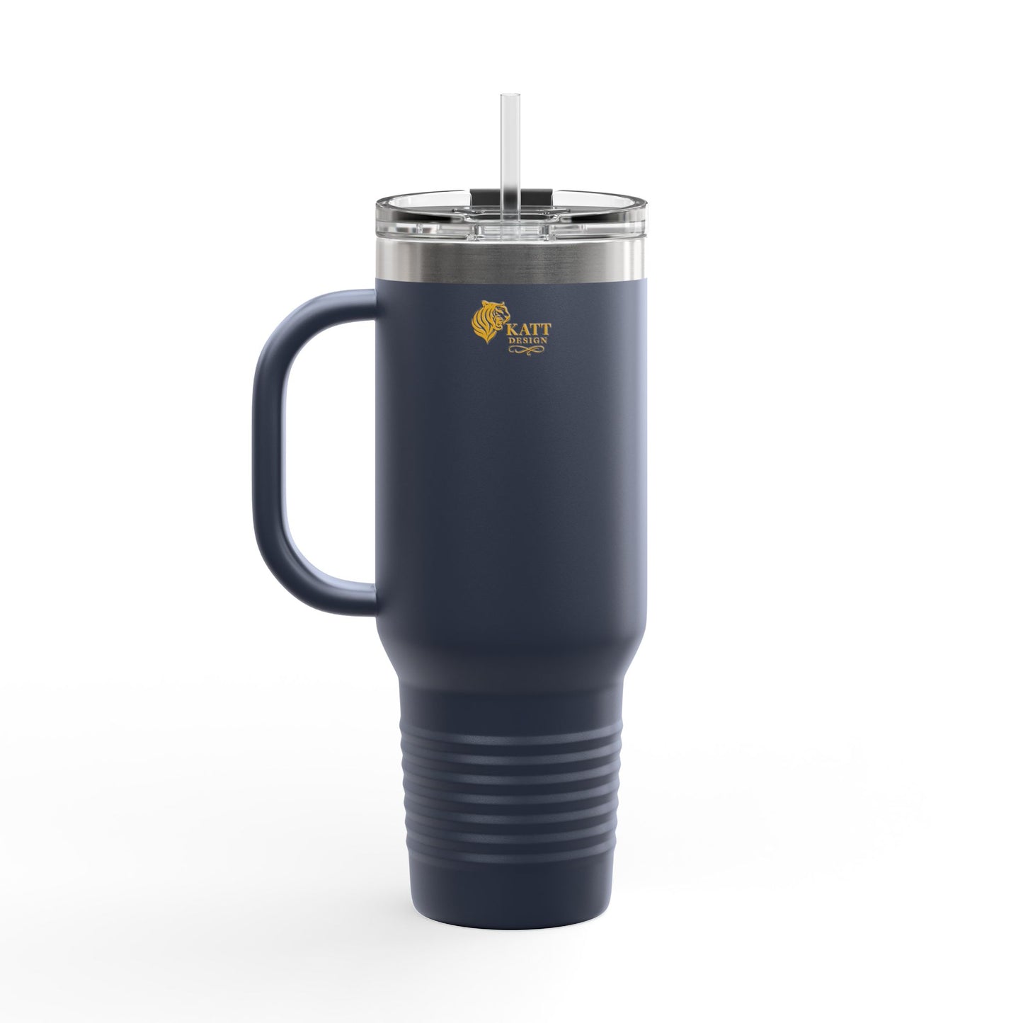 Bitcoin/Crypto - KATT Design, LLC - Insulated Travel Mug with Strength Motif - Coffee Lovers, Gifts, Hydration, Outdoor Adventures