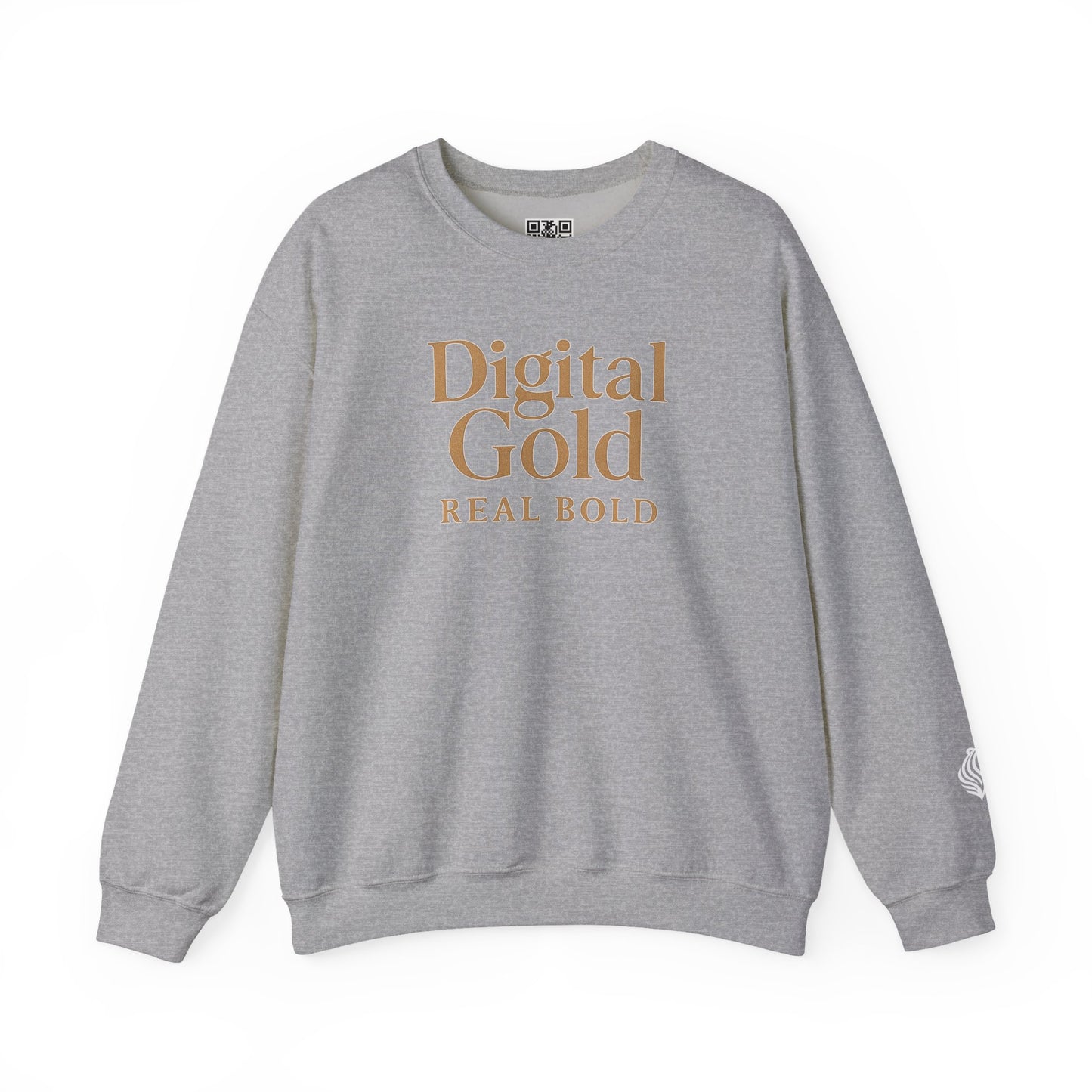 Digital Gold Crewneck Sweatshirt - Cozy Fashion, Gift for Tech Lovers, Birthday & Casual Wear, Stylish Everyday Comfort