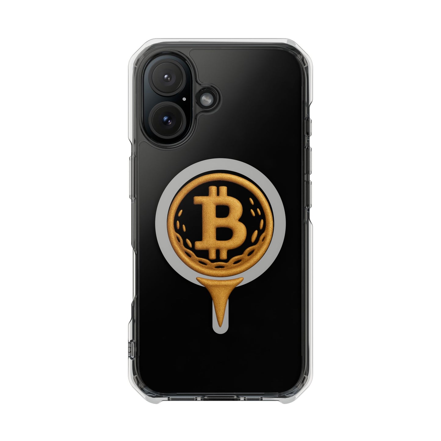 Bitcoin Magnetic Clear Impact Case for iPhone, Cryptocurrency Phone Cover, Tech Lovers