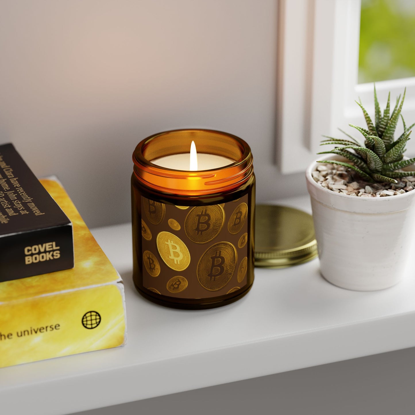 Bitcoin Scented Candle Set, Cozy Home Fragrance, Gift for Crypto Lovers, Aromatherapy Candle, Unique Décor Item