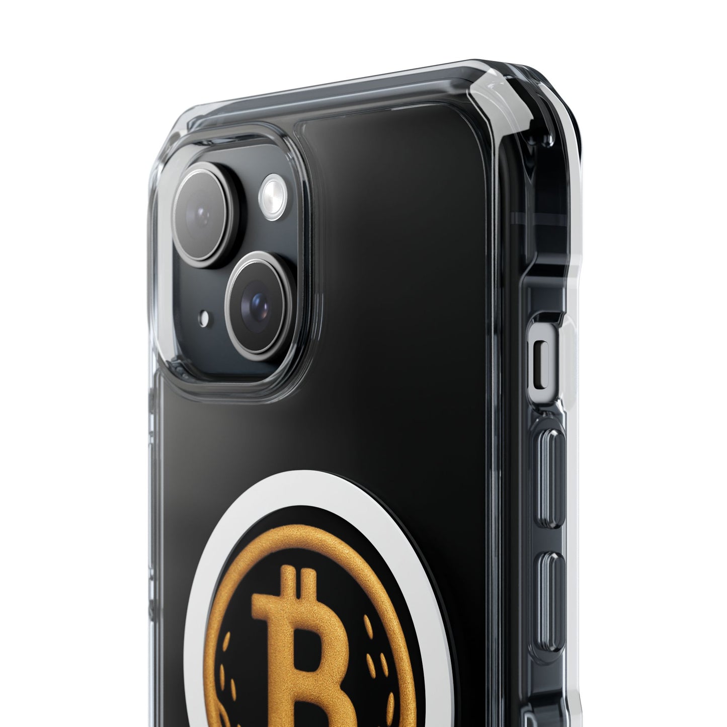 Bitcoin Magnetic Clear Impact Case for iPhone, Cryptocurrency Phone Cover, Tech Lovers