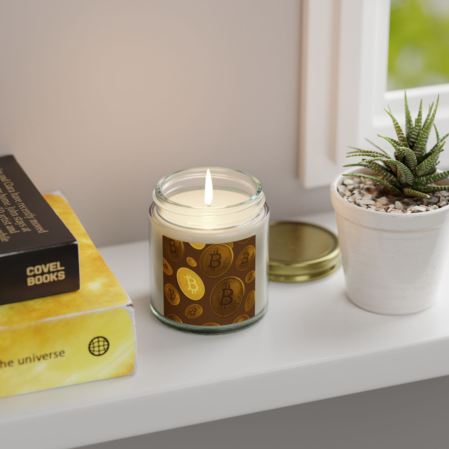 Bitcoin Scented Candle Set, Cozy Home Fragrance, Gift for Crypto Lovers, Aromatherapy Candle, Unique Décor Item