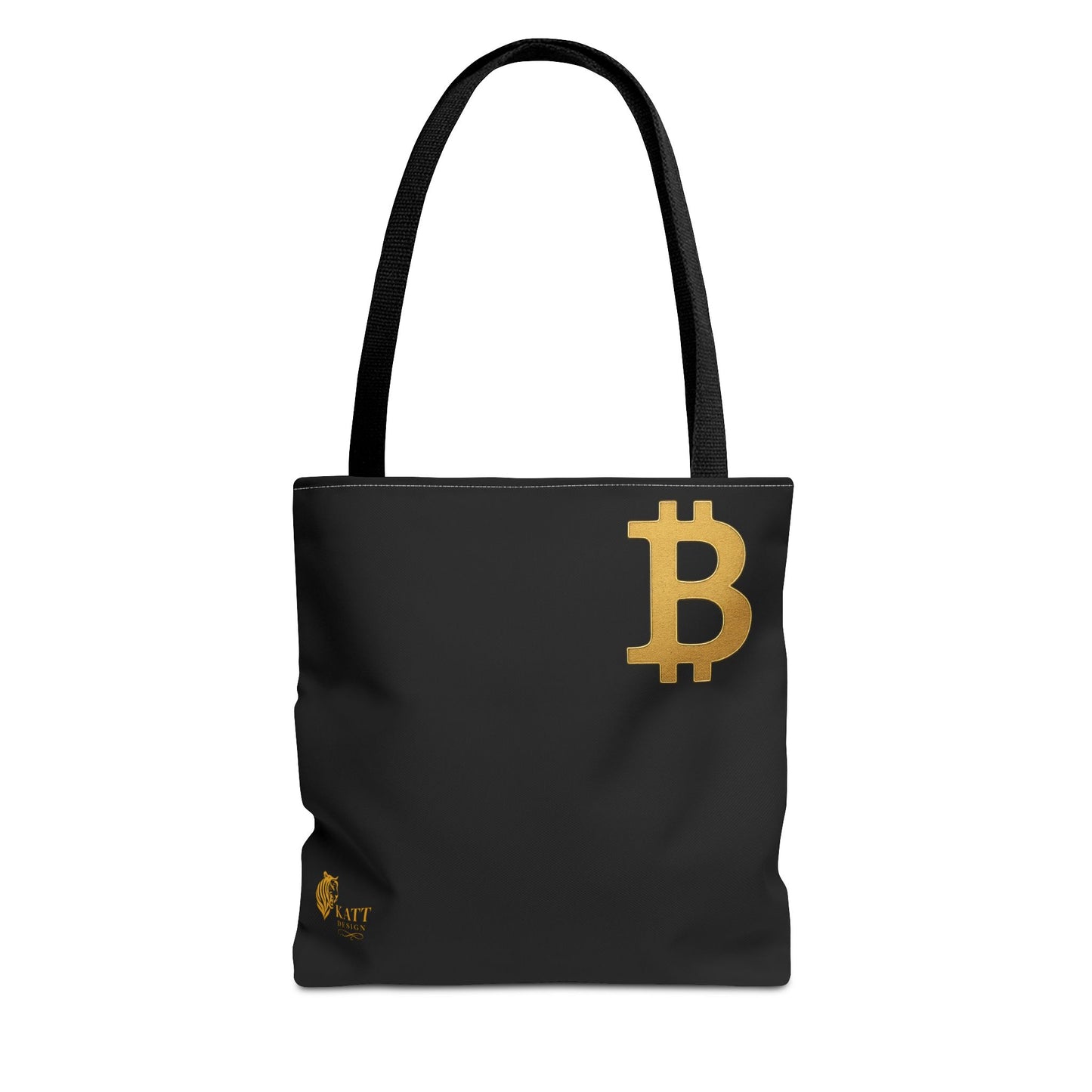 KATT Design, LLC - Cryptocurrency Tote Bag, Bitcoin, Eco-Friendly, Stylish Networker, AOP Design, Perfect for Tech Lovers