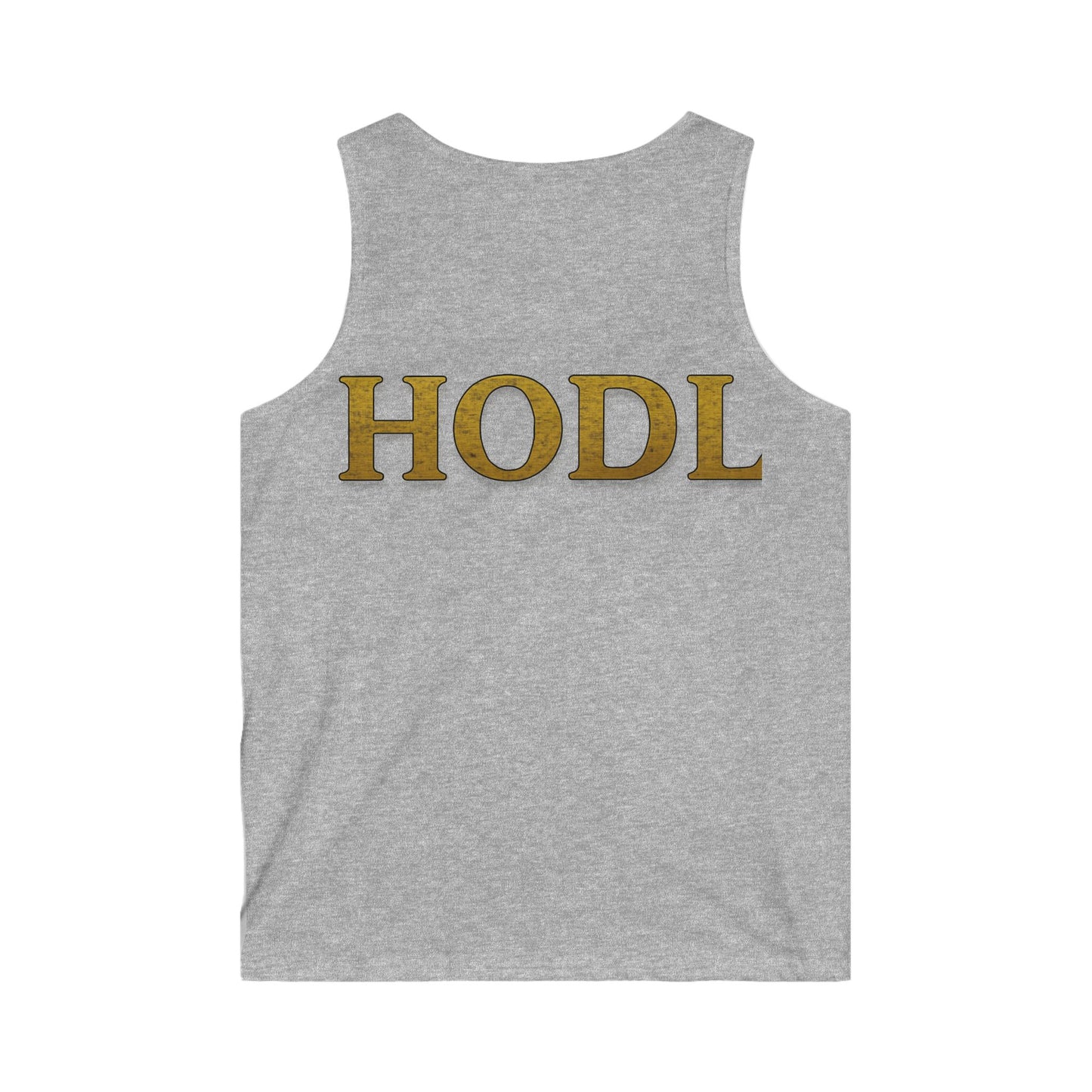Men's Crypto HODL Tank Top - Cool Bitcoin Apparel for Crypto Enthusiasts, Gym Wear, Gift for Him, Trendy Workout Top
