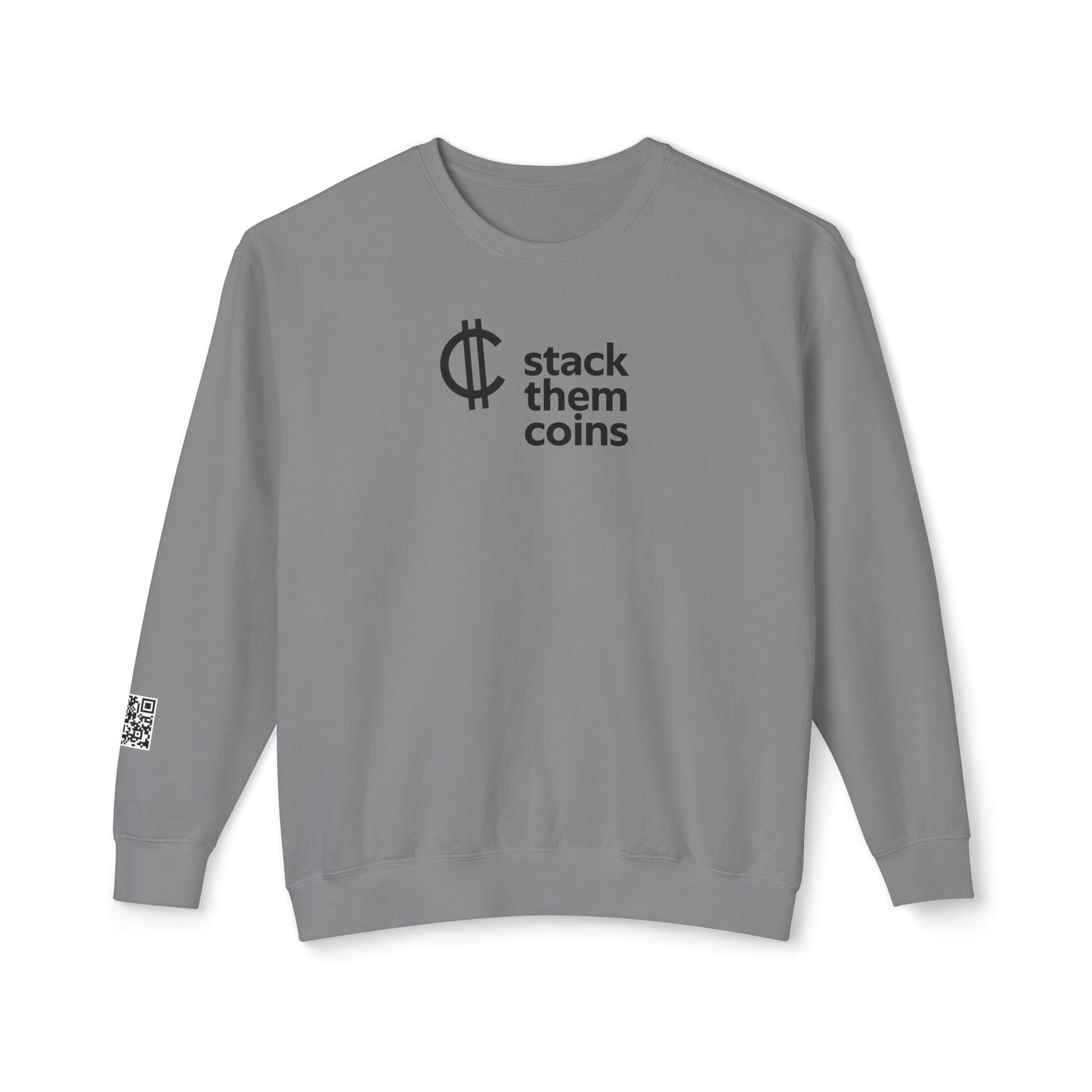 Cryptocurrency Crewneck Sweatshirt - Stack Them Coins, Cozy for Saving, Crypto Enthusiast, Everyday Wear,
