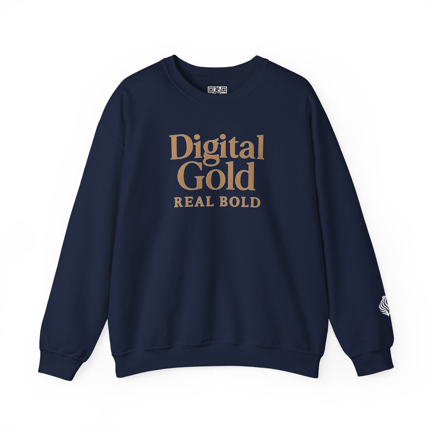 Digital Gold Crewneck Sweatshirt - Cozy Fashion, Gift for Tech Lovers, Birthday & Casual Wear, Stylish Everyday Comfort