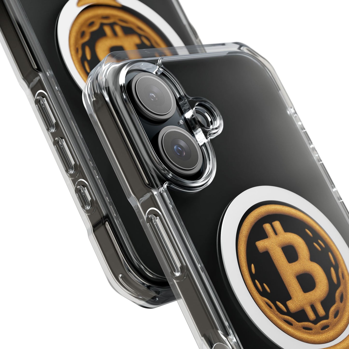Bitcoin Magnetic Clear Impact Case for iPhone, Cryptocurrency Phone Cover, Tech Lovers