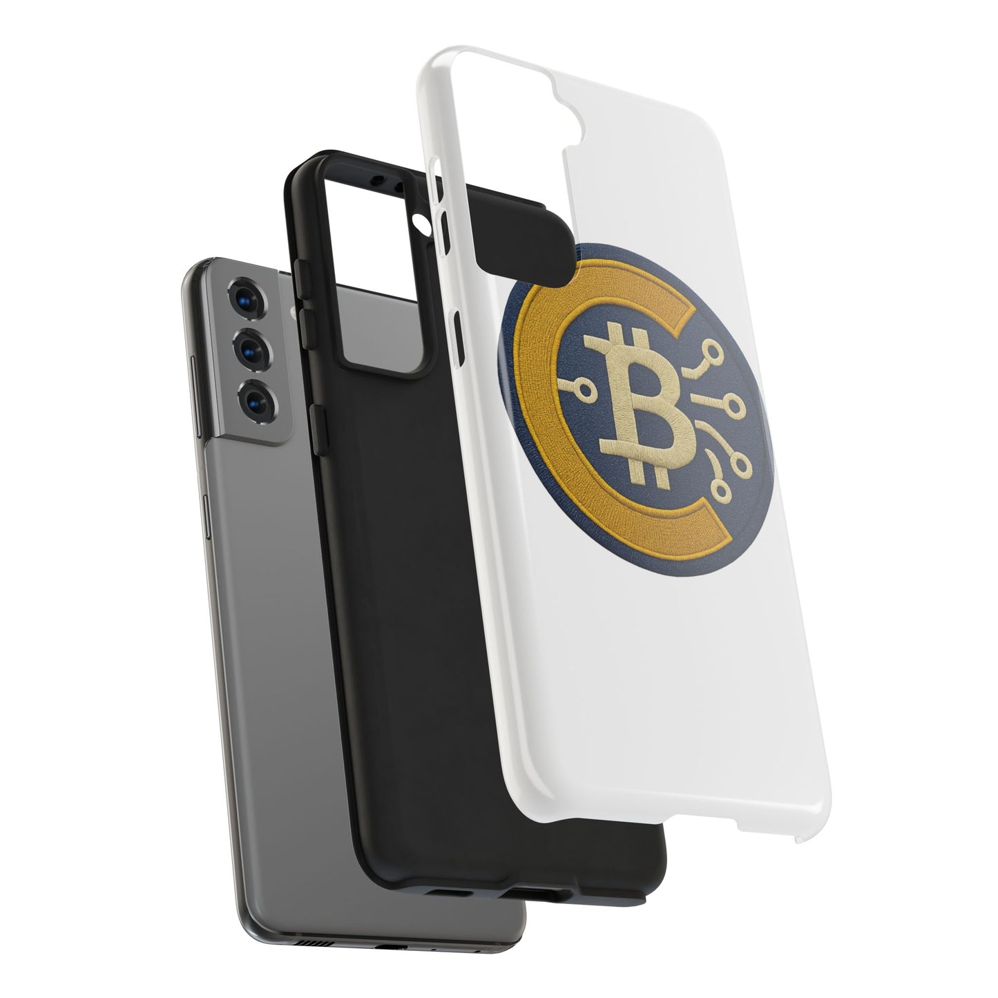 Bitcoin Tech Phone Cases, Cryptocurrency Phone Cover, iPhone and Samsung Case