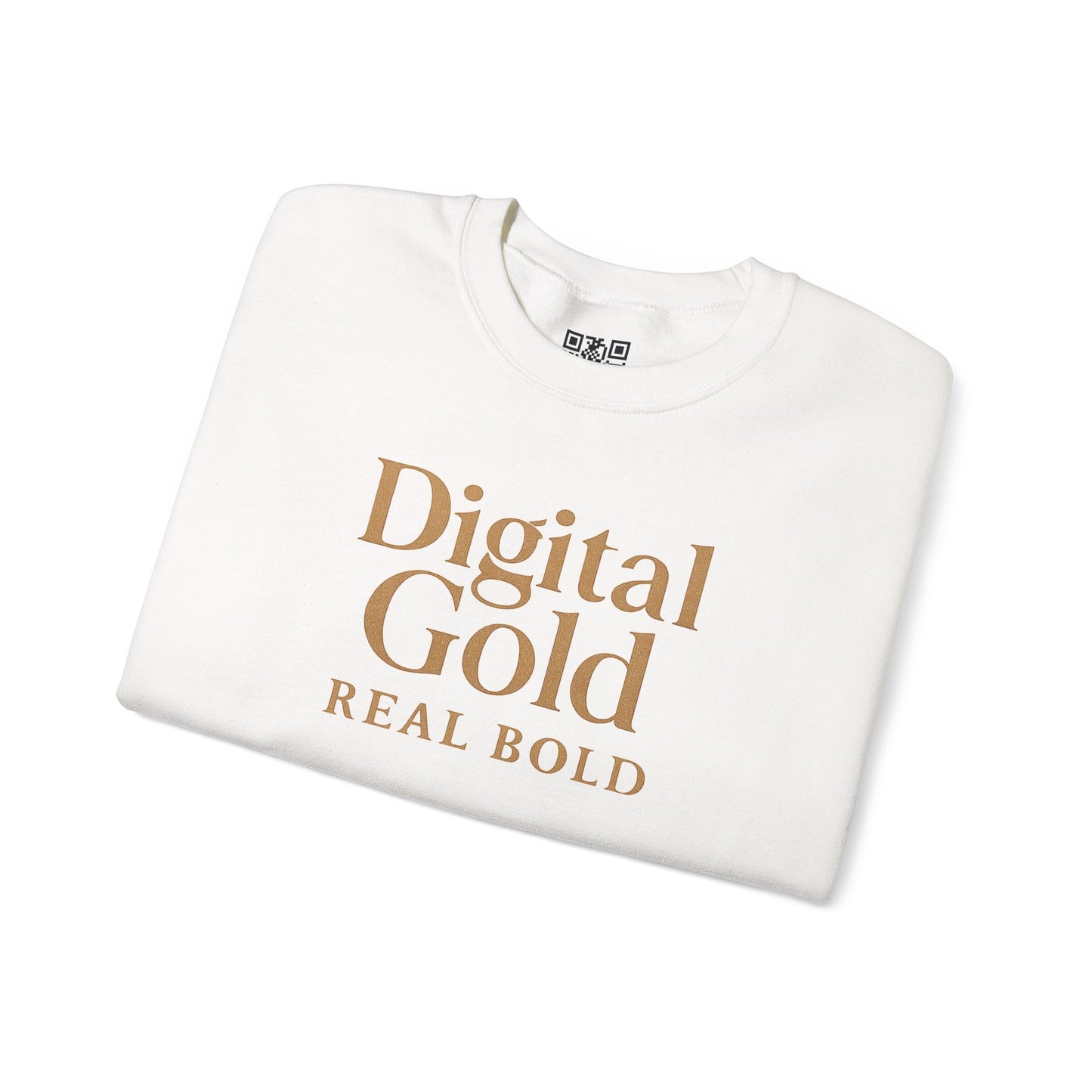 Digital Gold Crewneck Sweatshirt - Cozy Fashion, Gift for Tech Lovers, Birthday & Casual Wear, Stylish Everyday Comfort