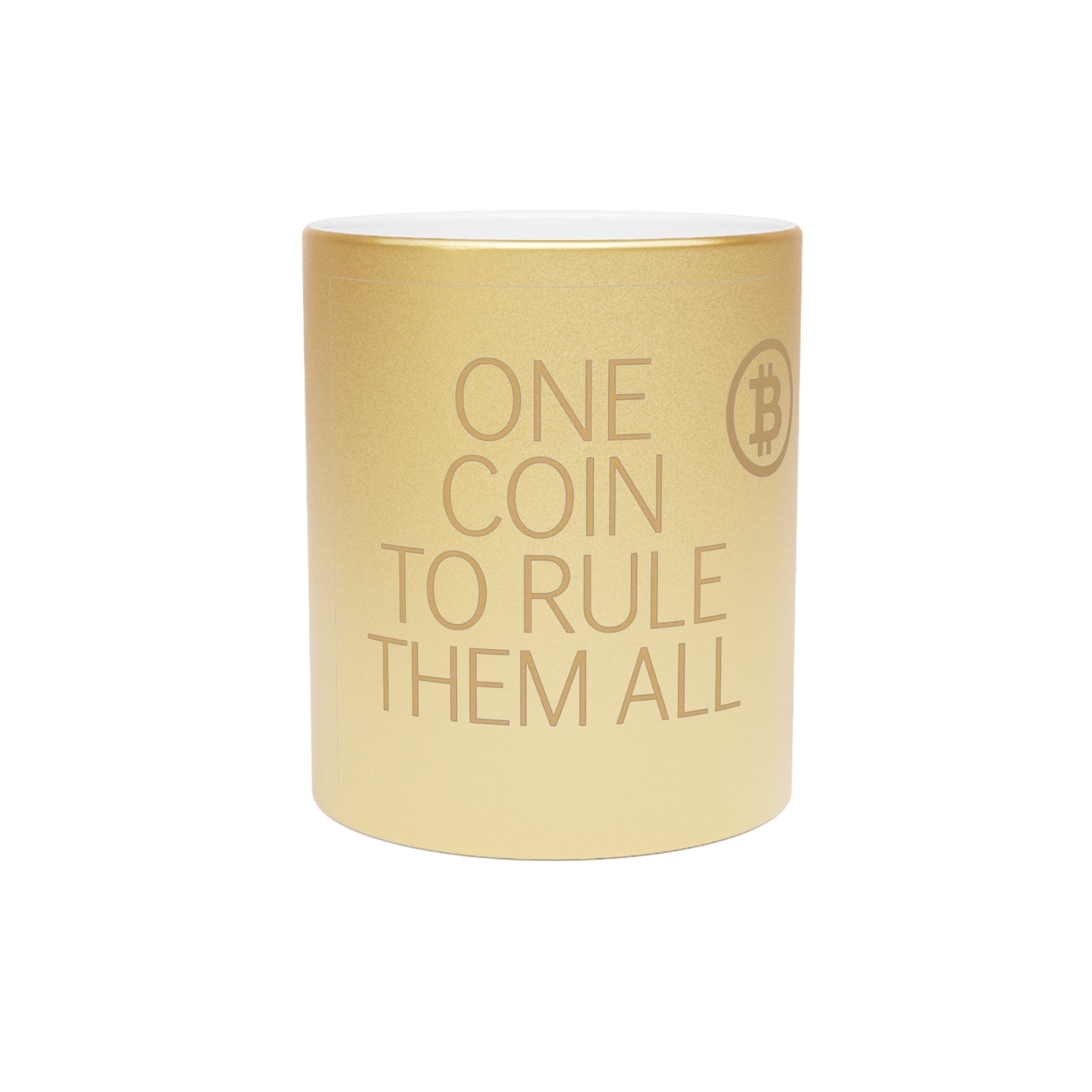 Bitcoin Metallic Mug - Gold/Silver Coffee Cup, Cryptocurrency Gift, Digital Currency Lover, Tech Enthusiast Mug