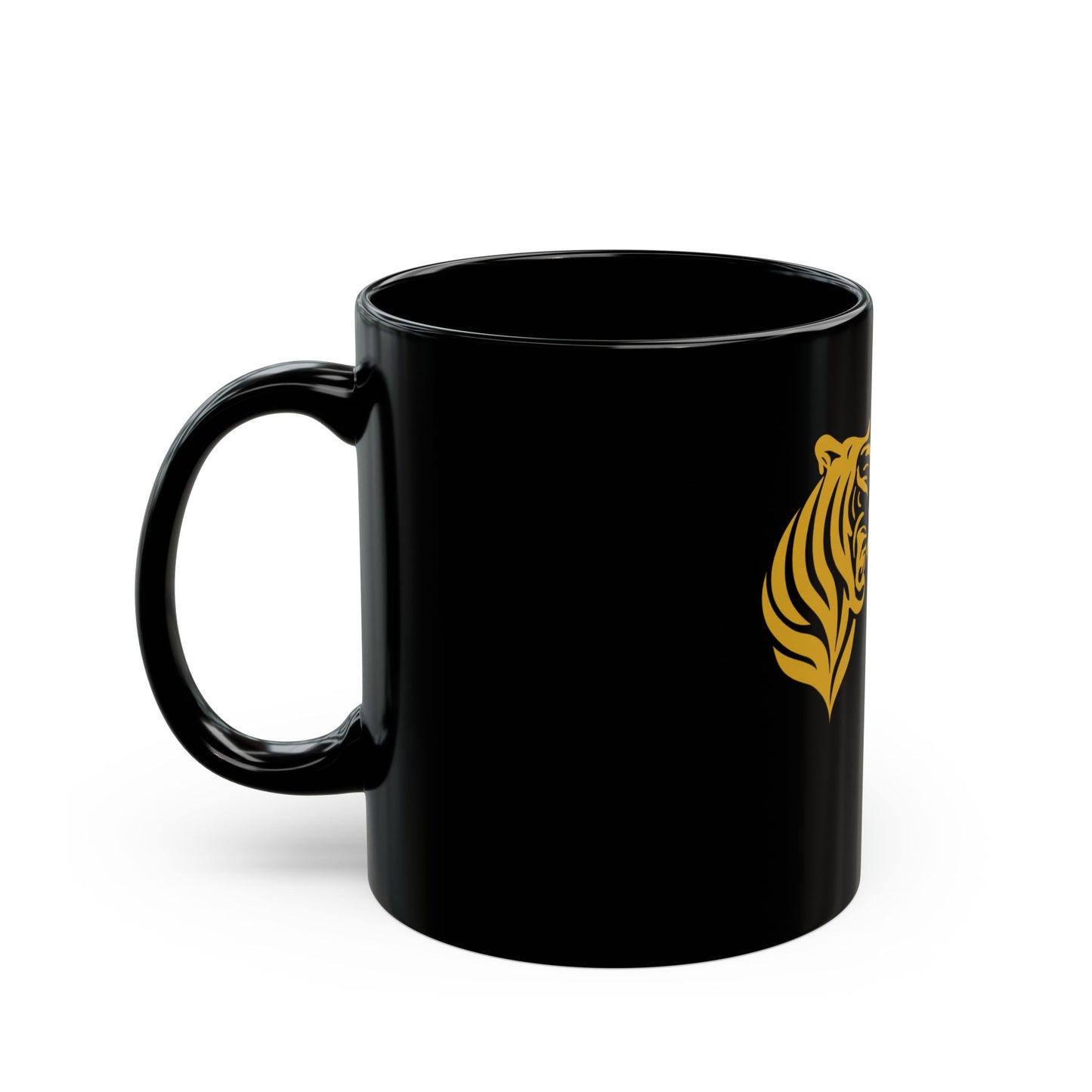 Elegant Black Mug with Tiger Design | Perfect Gift for Coffee Lovers, Office Decor, Home Use, and Special Occasions
