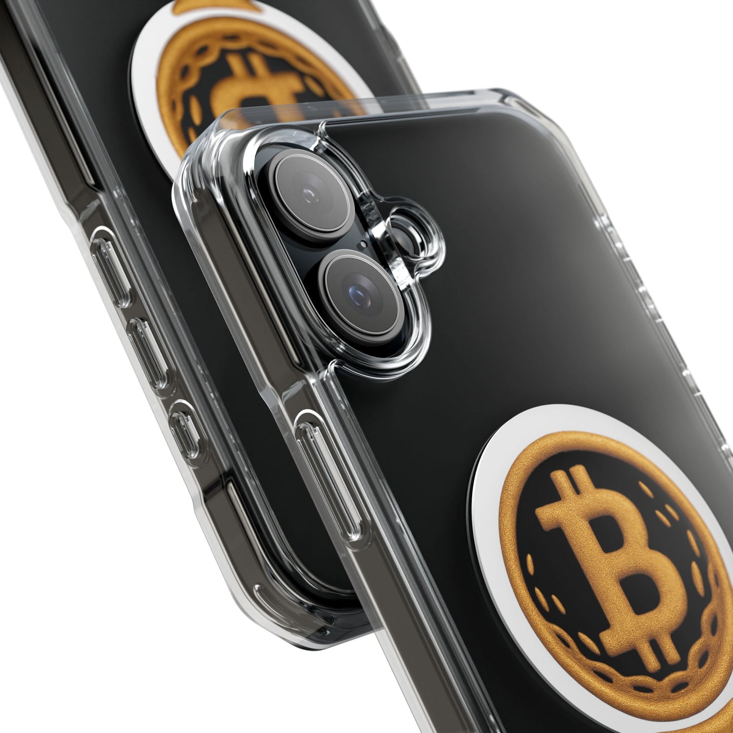 Bitcoin Magnetic Clear Impact Case for iPhone, Cryptocurrency Phone Cover, Tech Lovers