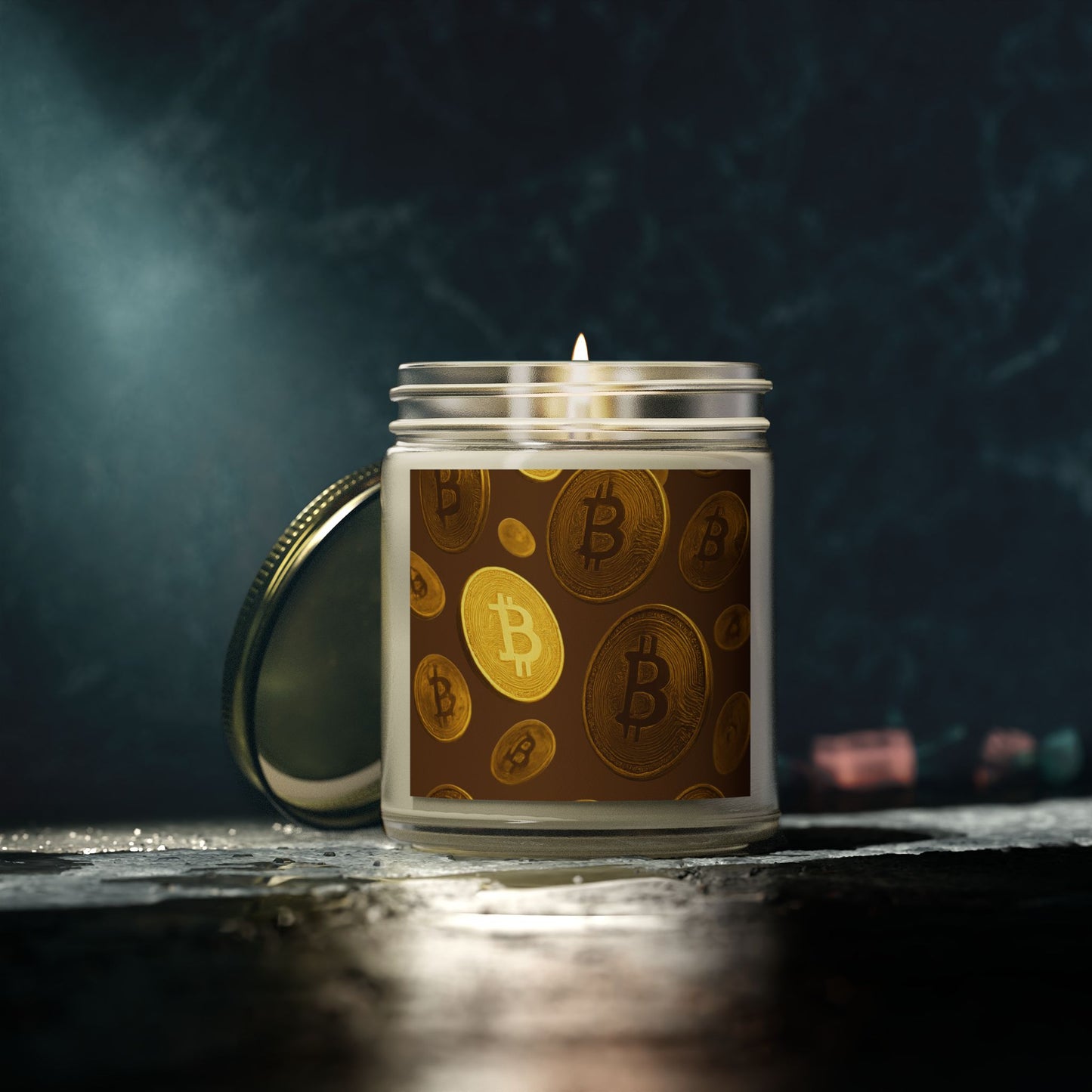 Bitcoin Scented Candle Set, Cozy Home Fragrance, Gift for Crypto Lovers, Aromatherapy Candle, Unique Décor Item