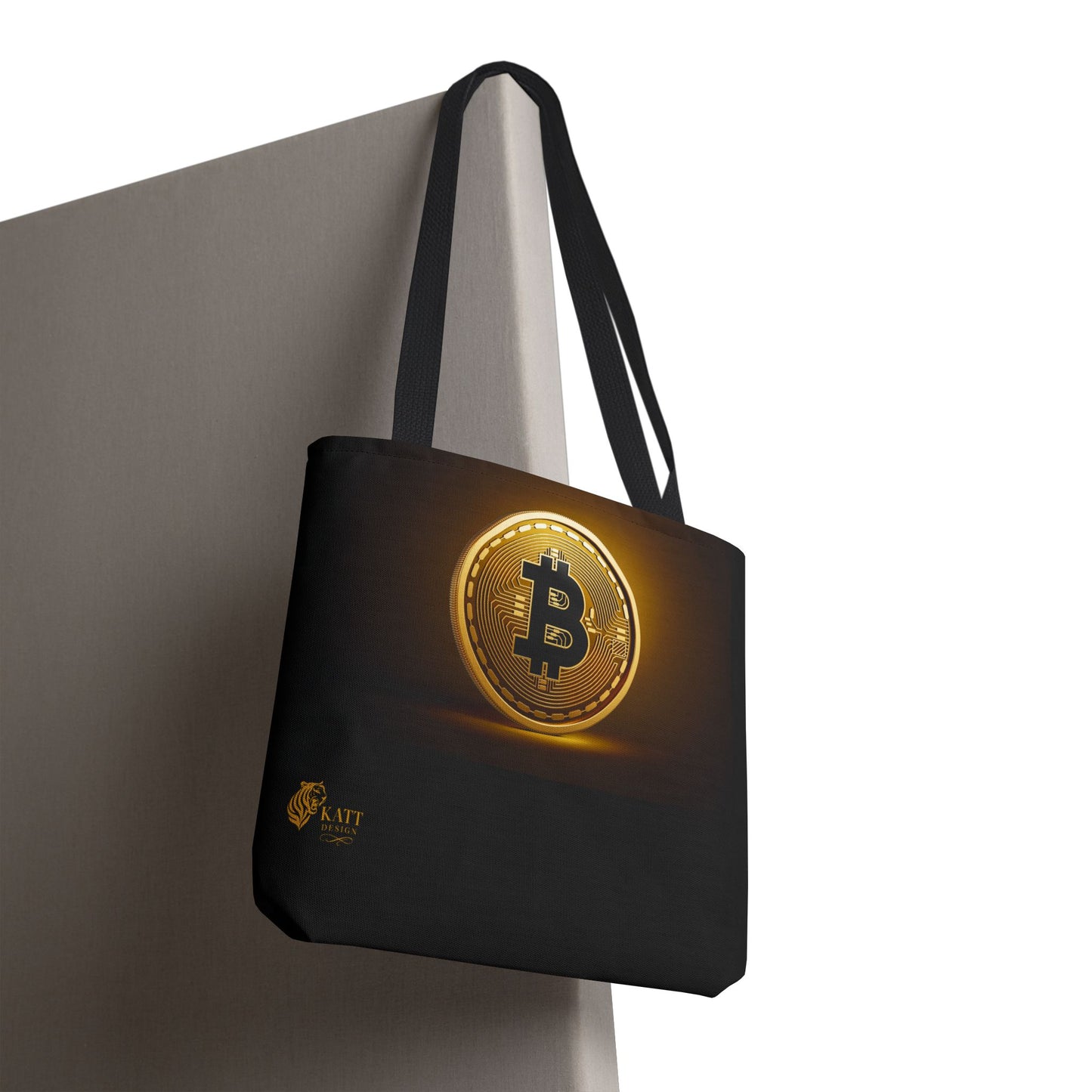 Cryptocurrency Tote Bag, Bitcoin Shopper, Eco-Friendly Gift, Stylish Networker, AOP Design, Perfect for Tech Lovers