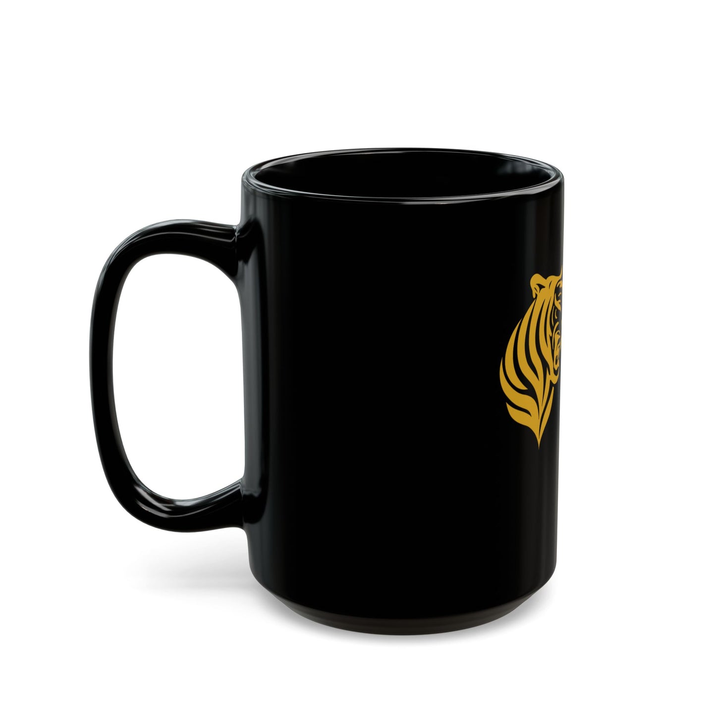 Elegant Black Mug with Tiger Design | Perfect Gift for Coffee Lovers, Office Decor, Home Use, and Special Occasions