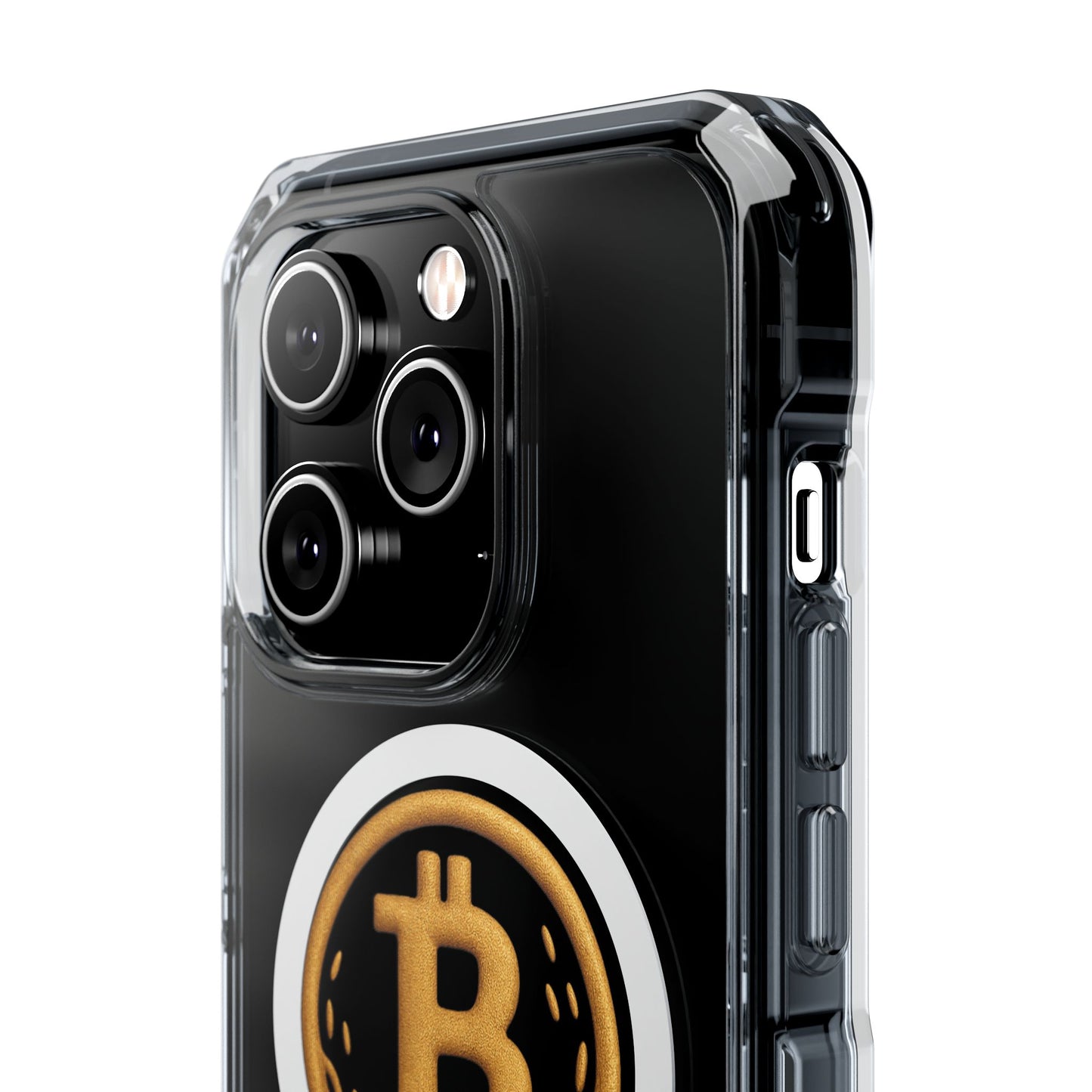 Bitcoin Magnetic Clear Impact Case for iPhone, Cryptocurrency Phone Cover, Tech Lovers