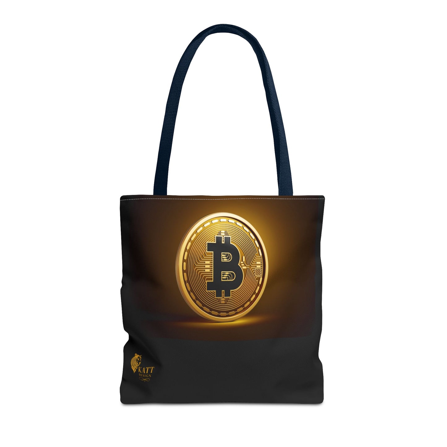 Cryptocurrency Tote Bag, Bitcoin Shopper, Eco-Friendly Gift, Stylish Networker, AOP Design, Perfect for Tech Lovers