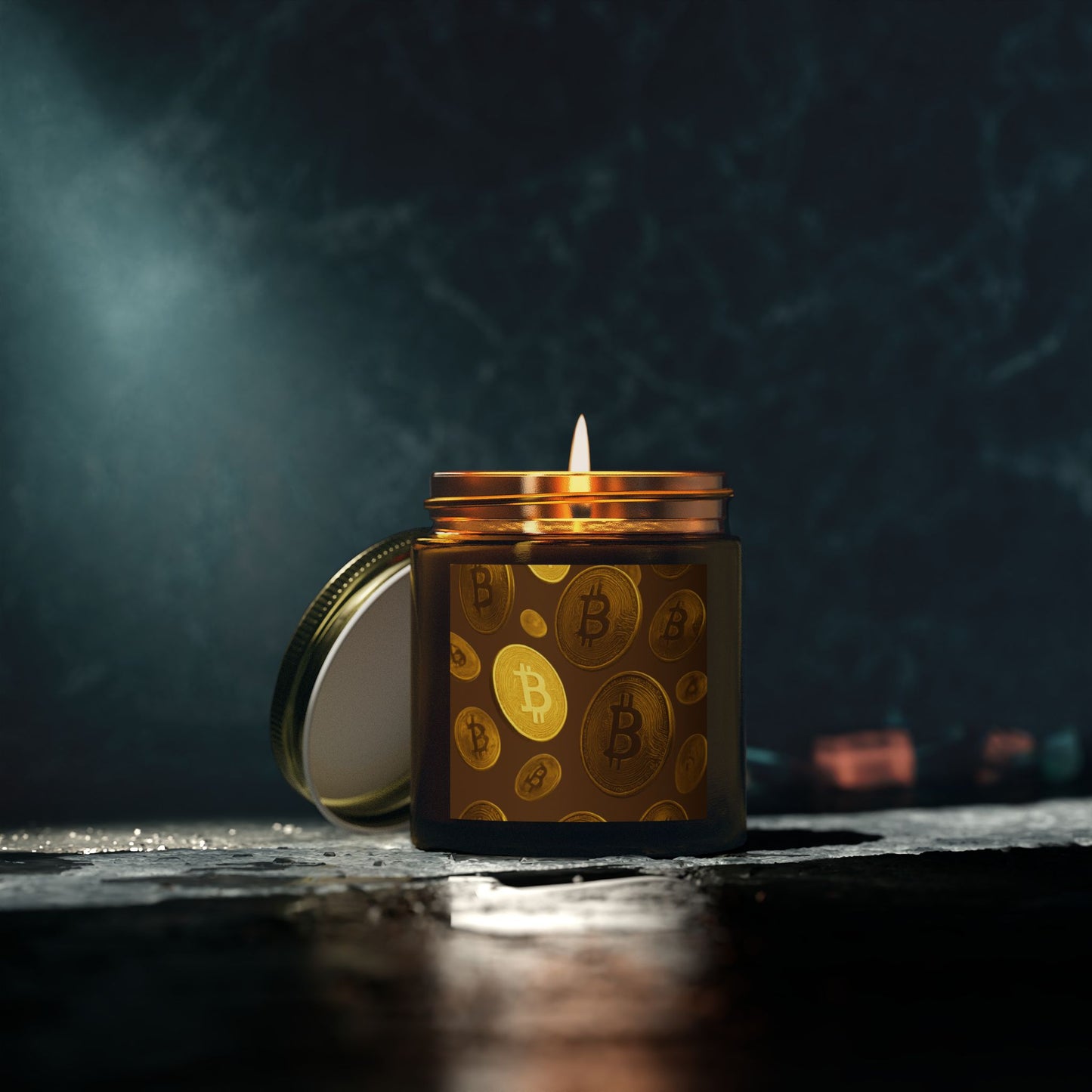 Bitcoin Scented Candle Set, Cozy Home Fragrance, Gift for Crypto Lovers, Aromatherapy Candle, Unique Décor Item