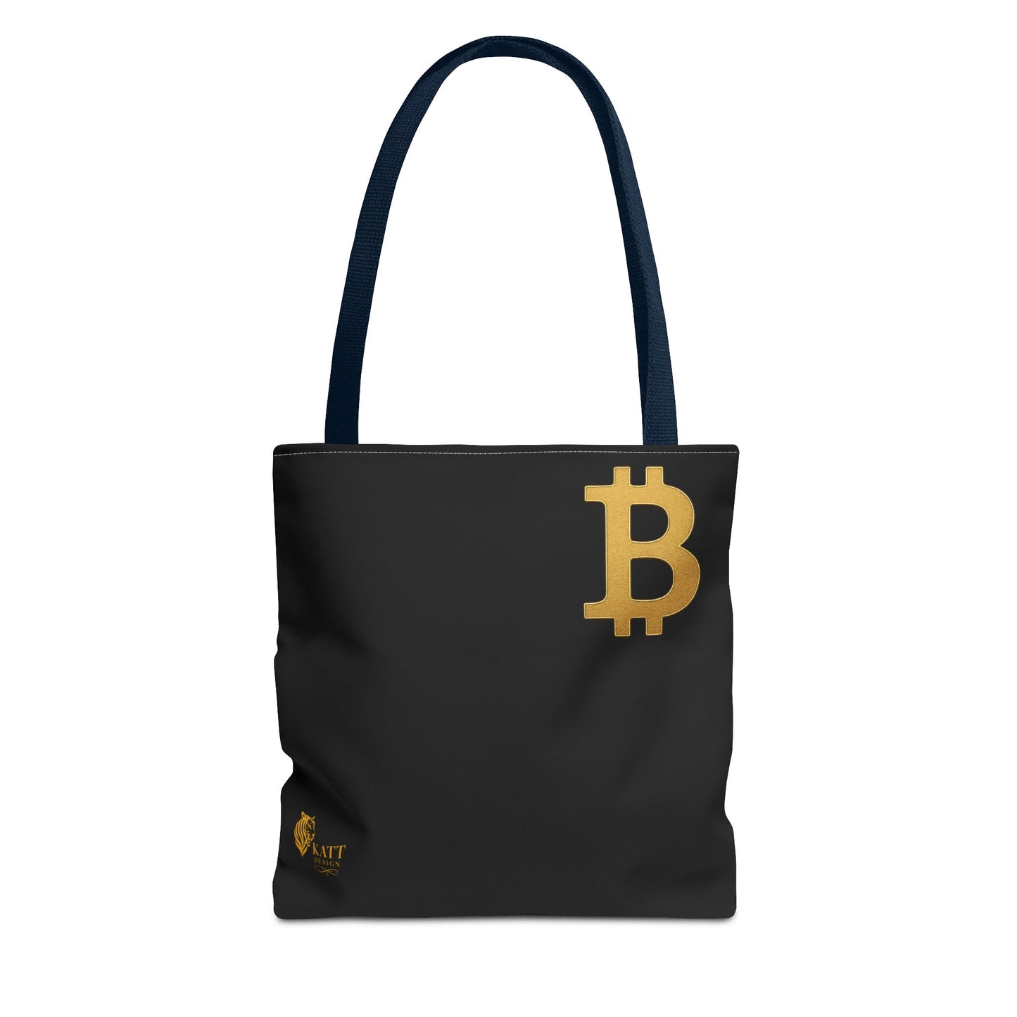 KATT Design, LLC - Cryptocurrency Tote Bag, Bitcoin, Eco-Friendly, Stylish Networker, AOP Design, Perfect for Tech Lovers