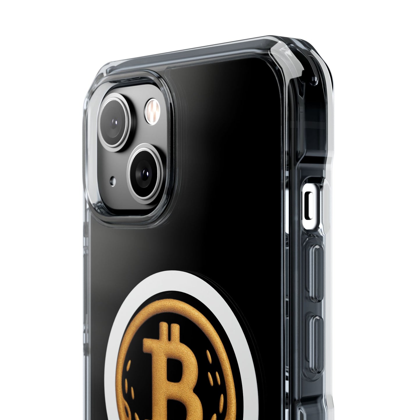 Bitcoin Magnetic Clear Impact Case for iPhone, Cryptocurrency Phone Cover, Tech Lovers