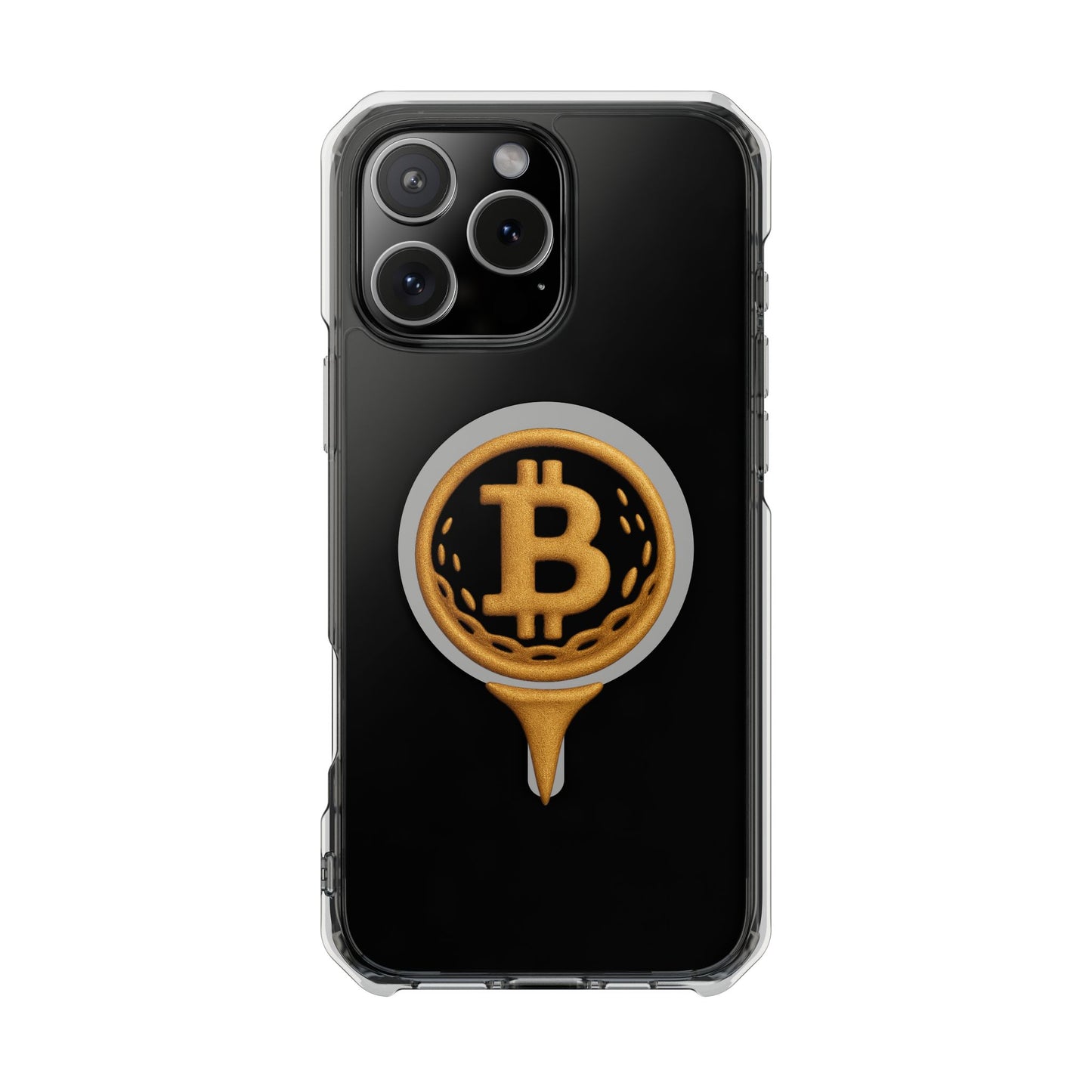 Bitcoin Magnetic Clear Impact Case for iPhone, Cryptocurrency Phone Cover, Tech Lovers