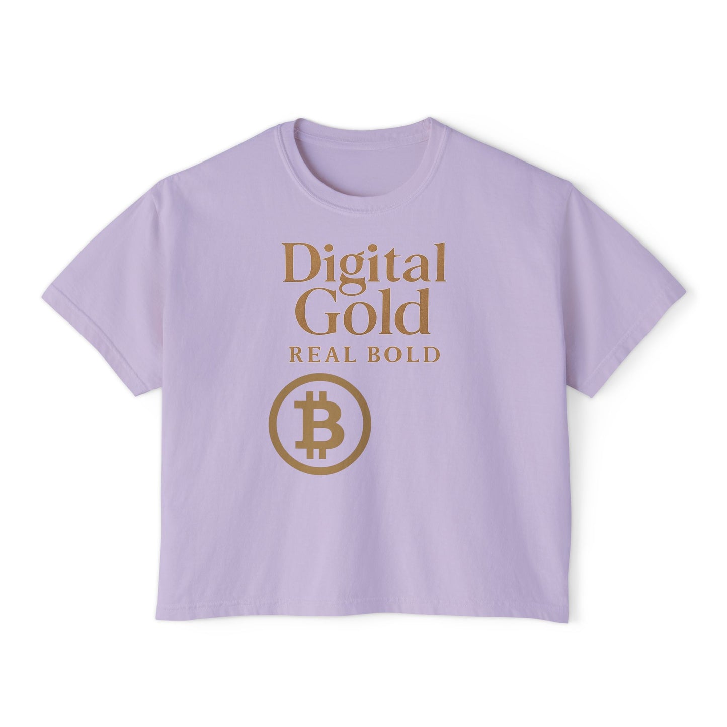 Digital Gold - Women's Boxy Tee, Inspirational Graphic Tee, Crypto Lover Gift, Everyday Wear, Motivational Shirt
