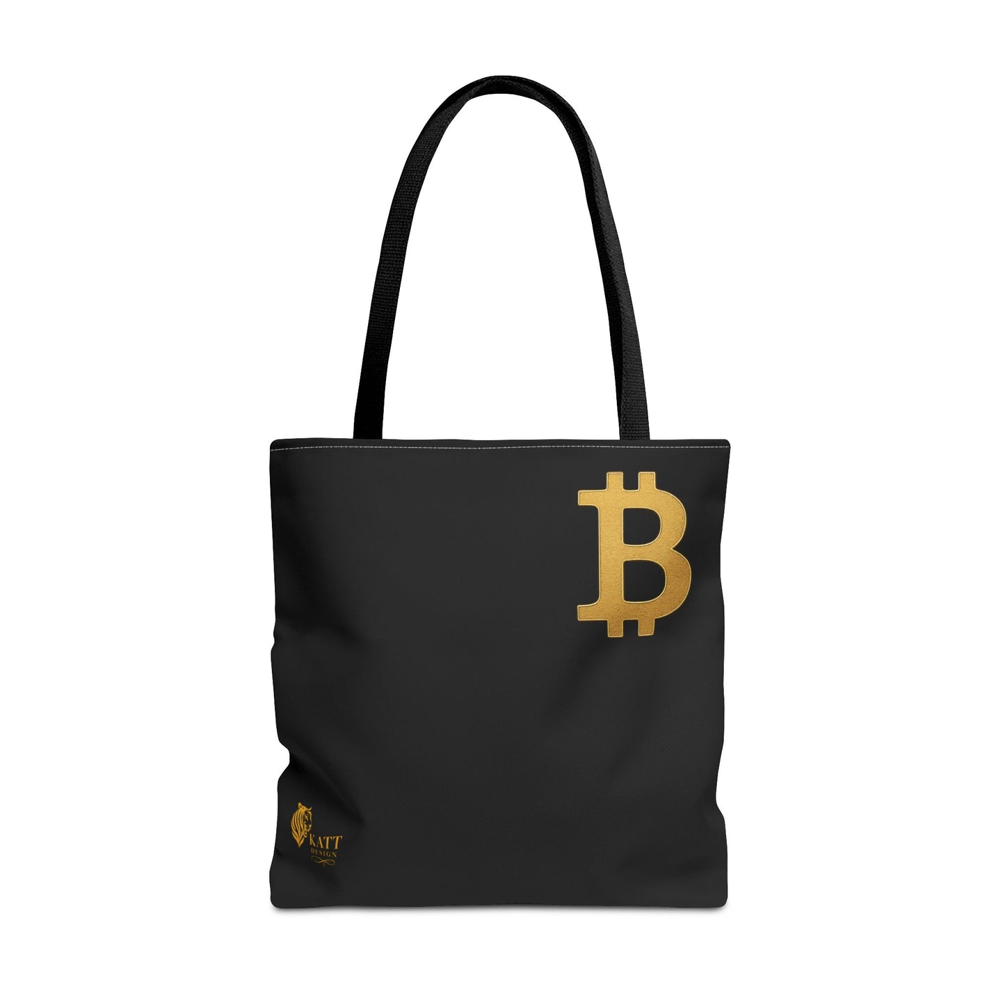 KATT Design, LLC - Cryptocurrency Tote Bag, Bitcoin, Eco-Friendly, Stylish Networker, AOP Design, Perfect for Tech Lovers