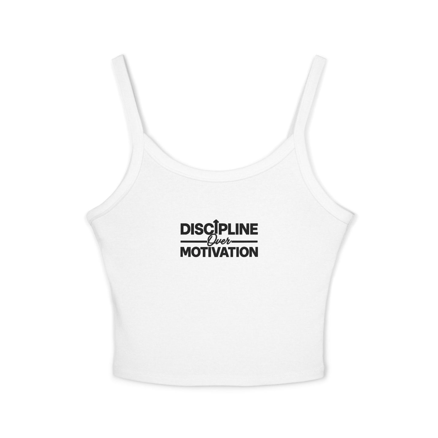 Discipline & Motivation Women's Spaghetti Strap Tank Top, Workout Top, Gym Apparel, Inspirational Gift, Fitness Clothing, Summer Wear