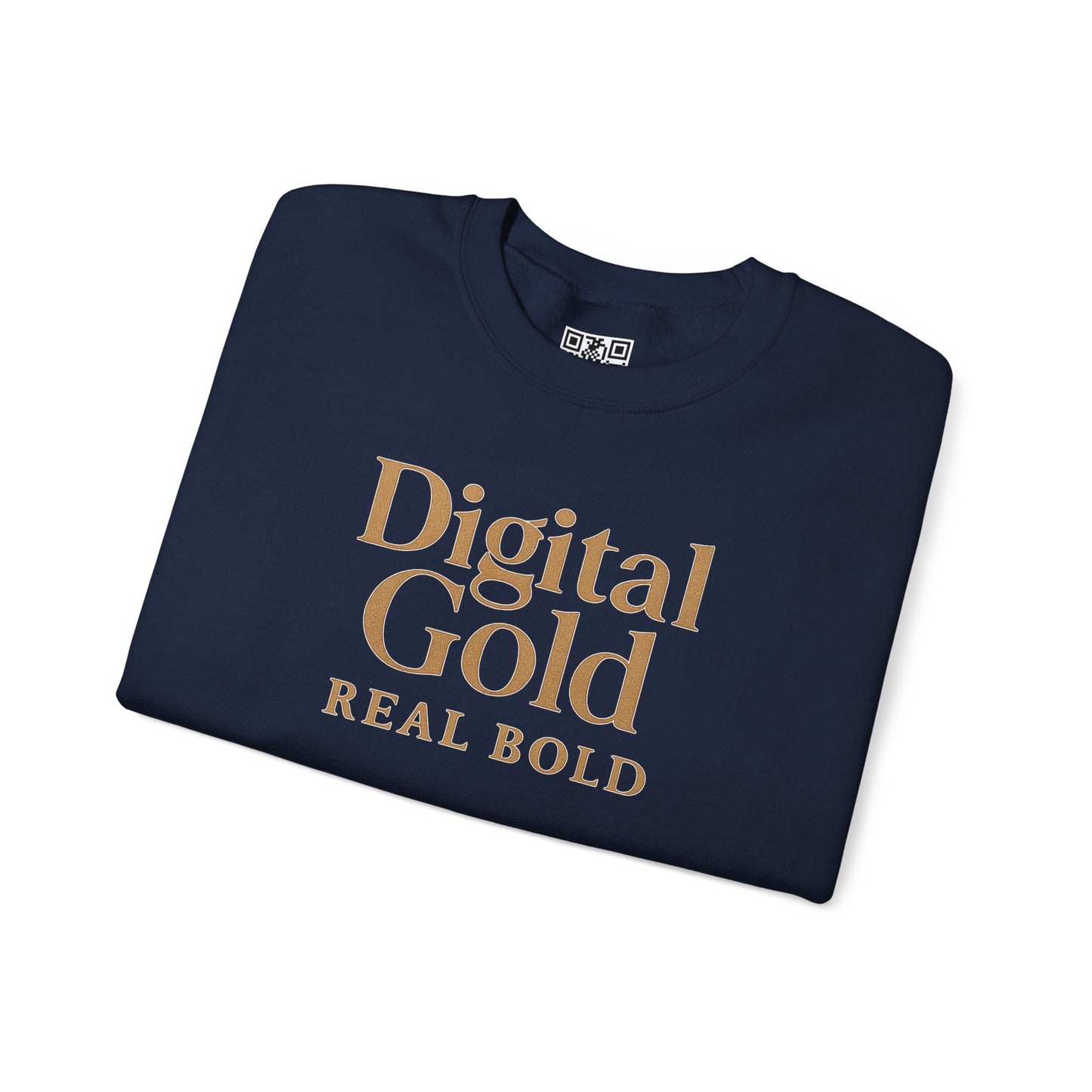 Digital Gold Crewneck Sweatshirt - Cozy Fashion, Gift for Tech Lovers, Birthday & Casual Wear, Stylish Everyday Comfort