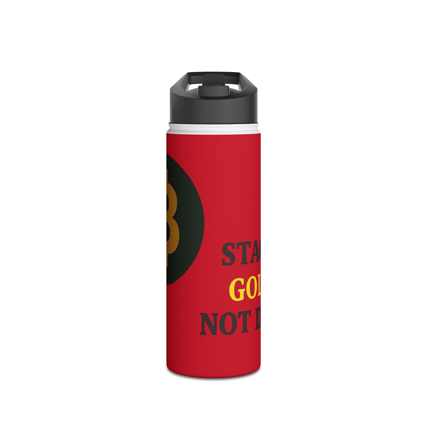 Bitcoin - Inspirational Stainless Steel Water Bottle,  Fitness, Hiking, Gym, Travel, Eco-Friendly Gift