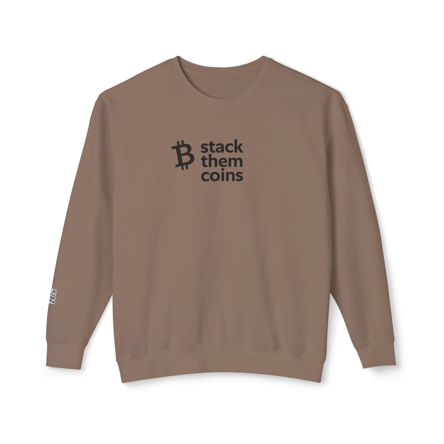 Bitcoin/Cryptocurrency Crewneck Sweatshirt - Stack Them Coins, Cozy for Saving, Crypto Enthusiast, Everyday Wear, Bitcoin Enthusiast