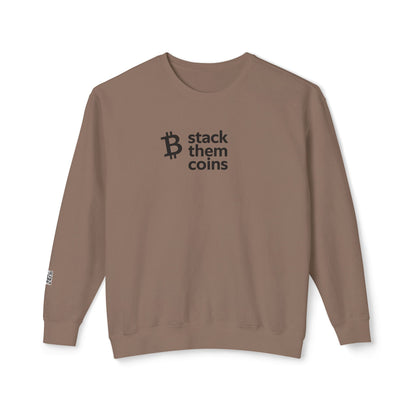 Sudadera de cuello redondo con Bitcoin/criptomonedas: apila monedas, cómoda para ahorrar, para entusiastas de las criptomonedas, para uso diario, para entusiastas de Bitcoin