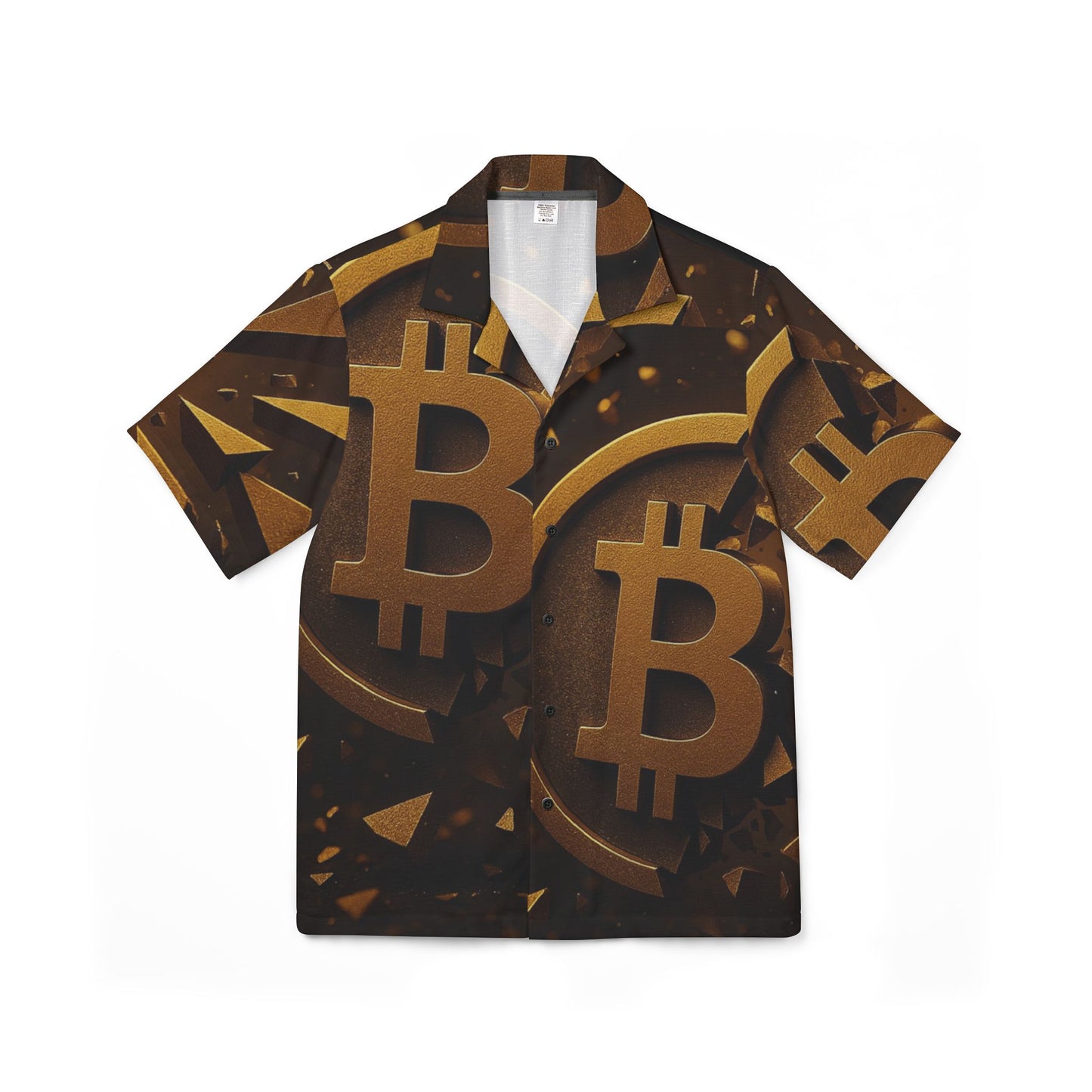 Bitcoin Hawaiian Camp Shirt, Cryptocurrency Summer Shirt, Beachwear, Vacation Shirt, Men's Stylish Top, Crypto Gifts