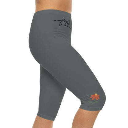 Joyful Women’s Capri Leggings - Stylish & Comfortable Activewear, Perfect for Yoga, Fitness, and Everyday Wear