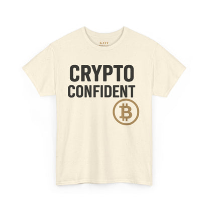 Camiseta unisex de algodón grueso Crypto Confident: amantes de las criptomonedas, ropa informal, entusiastas de la tecnología, camisetas de criptomonedas